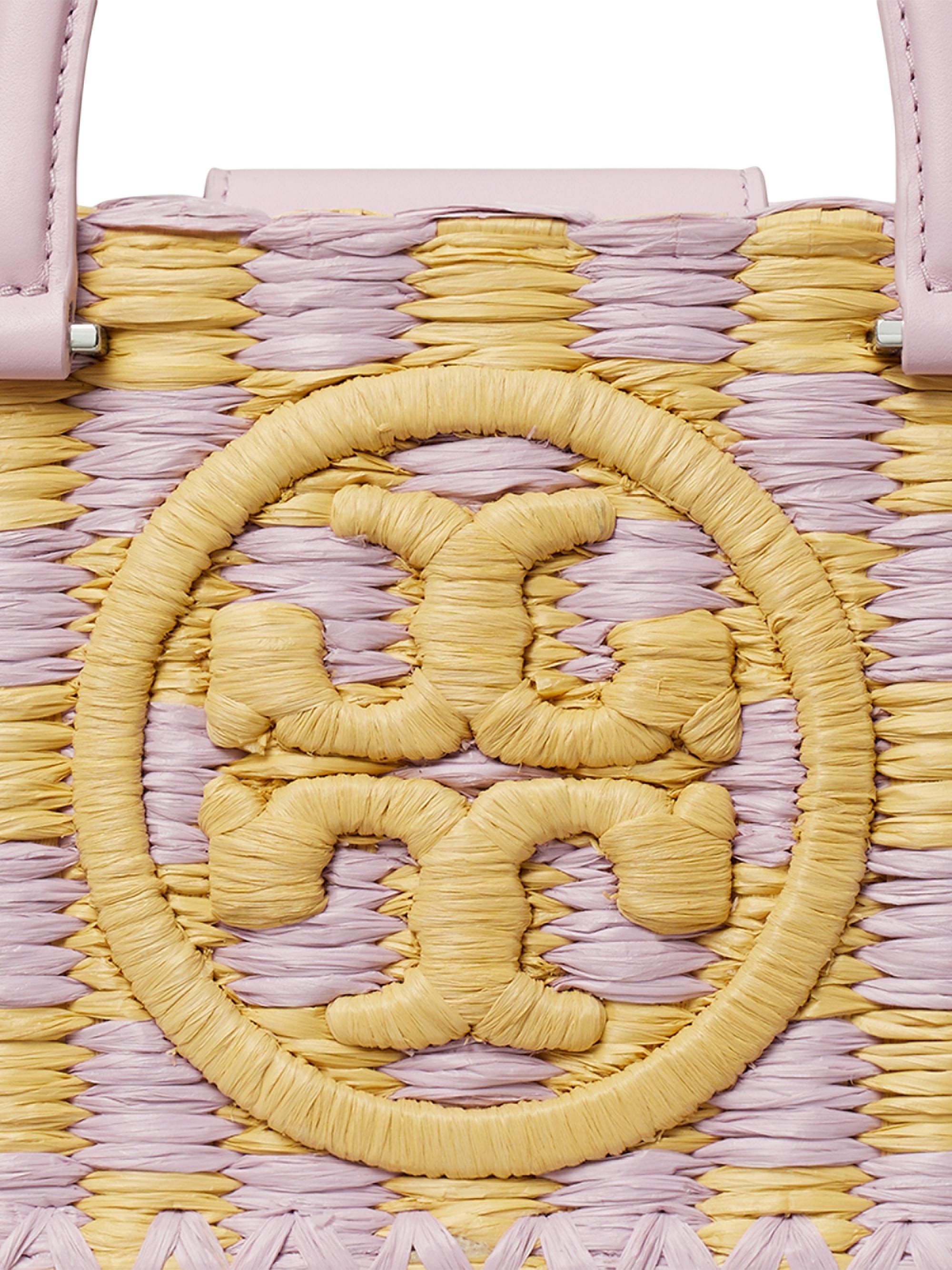Tory Burch Ella Checkered Crochet Top Handle Bag | Saks Fifth Avenue