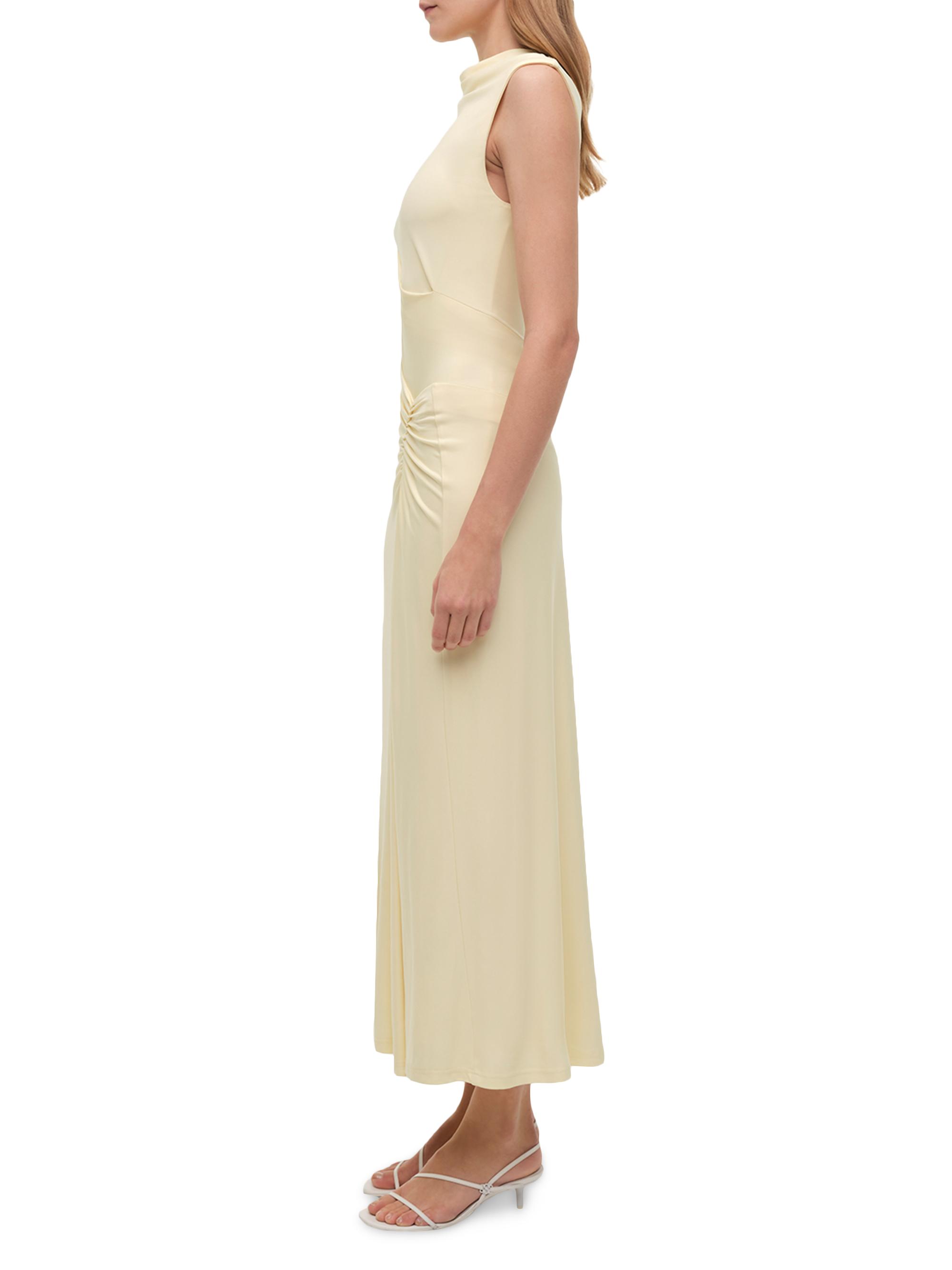 off the shoulder evening dresses gowns Off-Shoulder Long Evening Dress with Unique Top Design EU36 / Powder