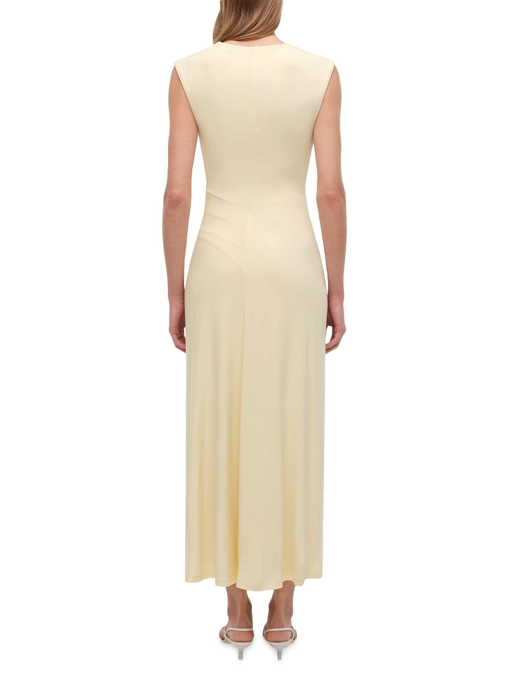 sleeveless tank midi dress Light Olive Ribbed Maternity Tank Midi Dress