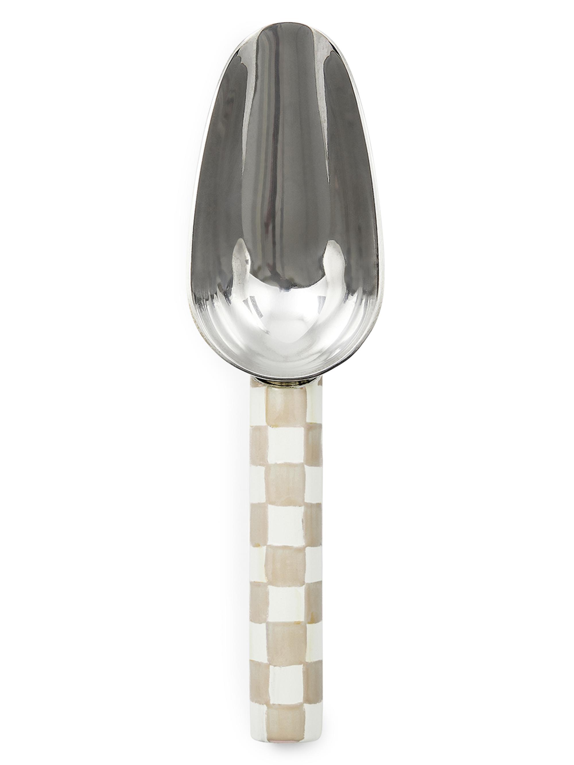 MacKenzie-Childs Small Mocha Check Enamel Scoop