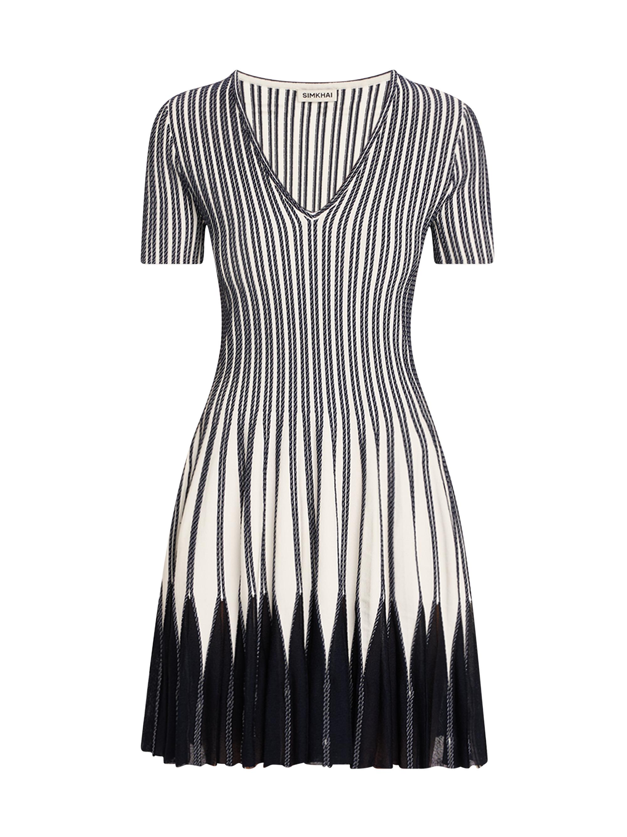 SIMKHAI Women's Beckett Striped Compact Knit Minidress - Multi Pattern