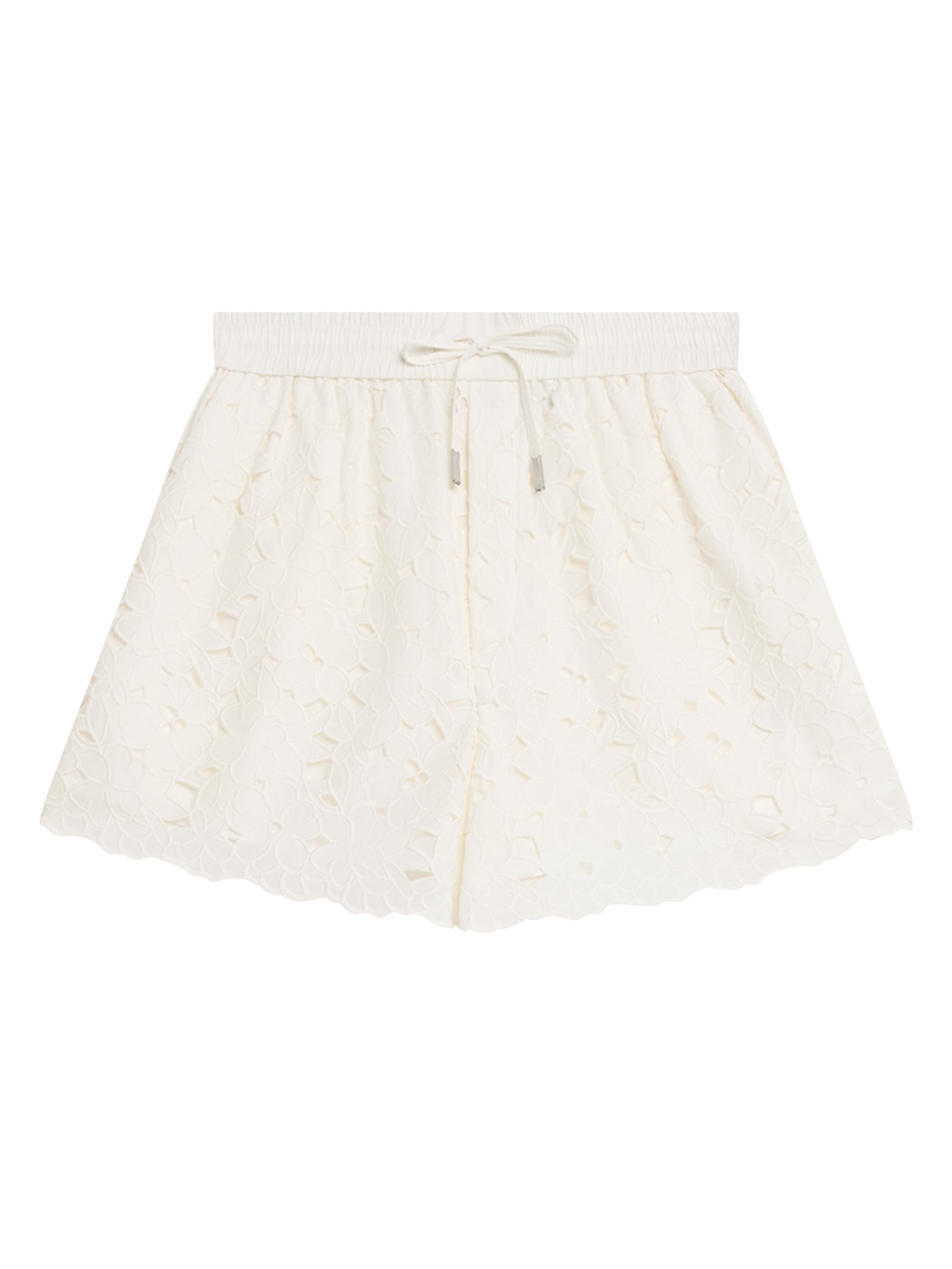 SIMKHAI Women's Laurence Guipure Lace Shorts - White
