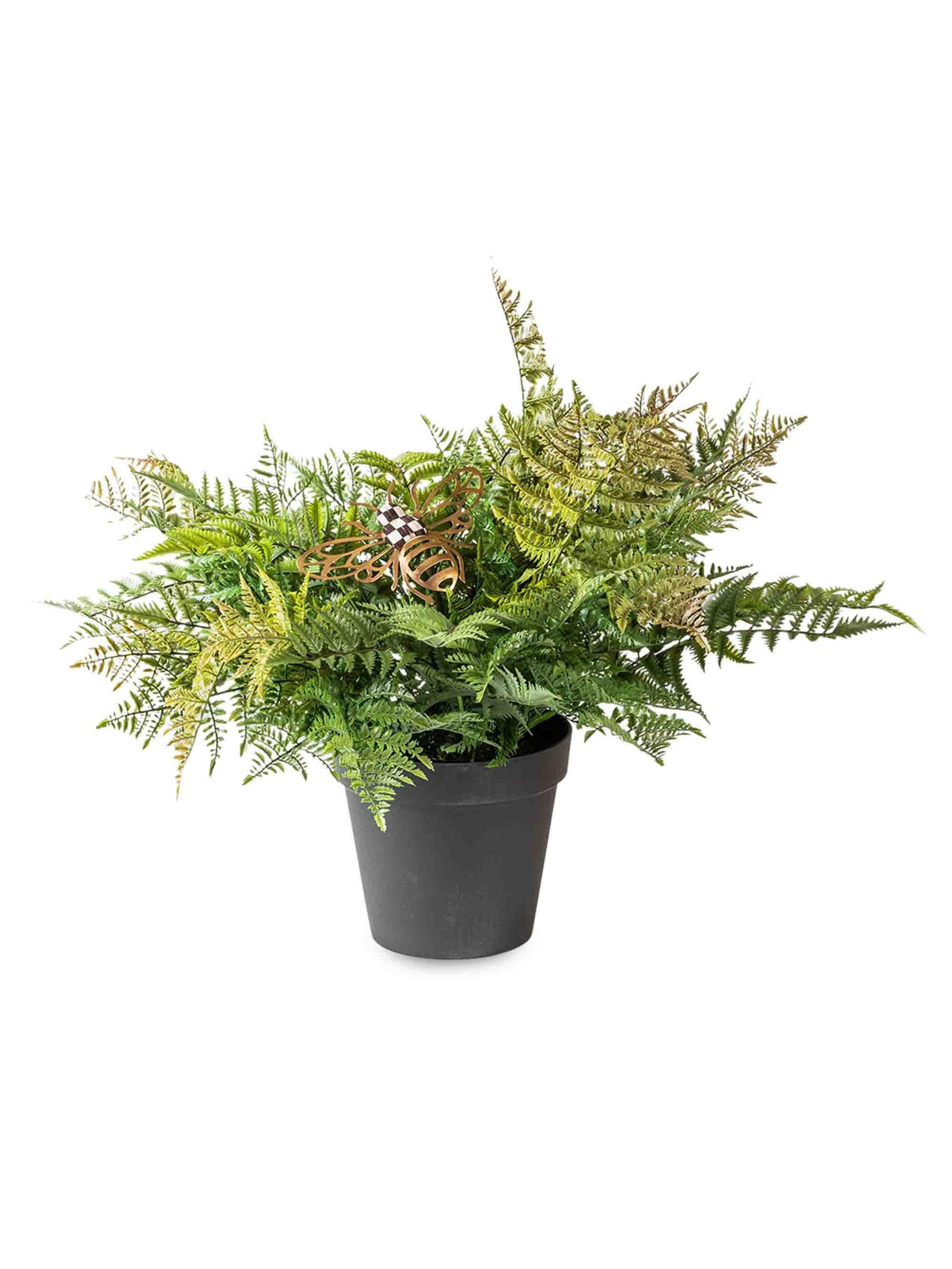 MacKenzie-Childs Bee Stake Faux Potted Fern