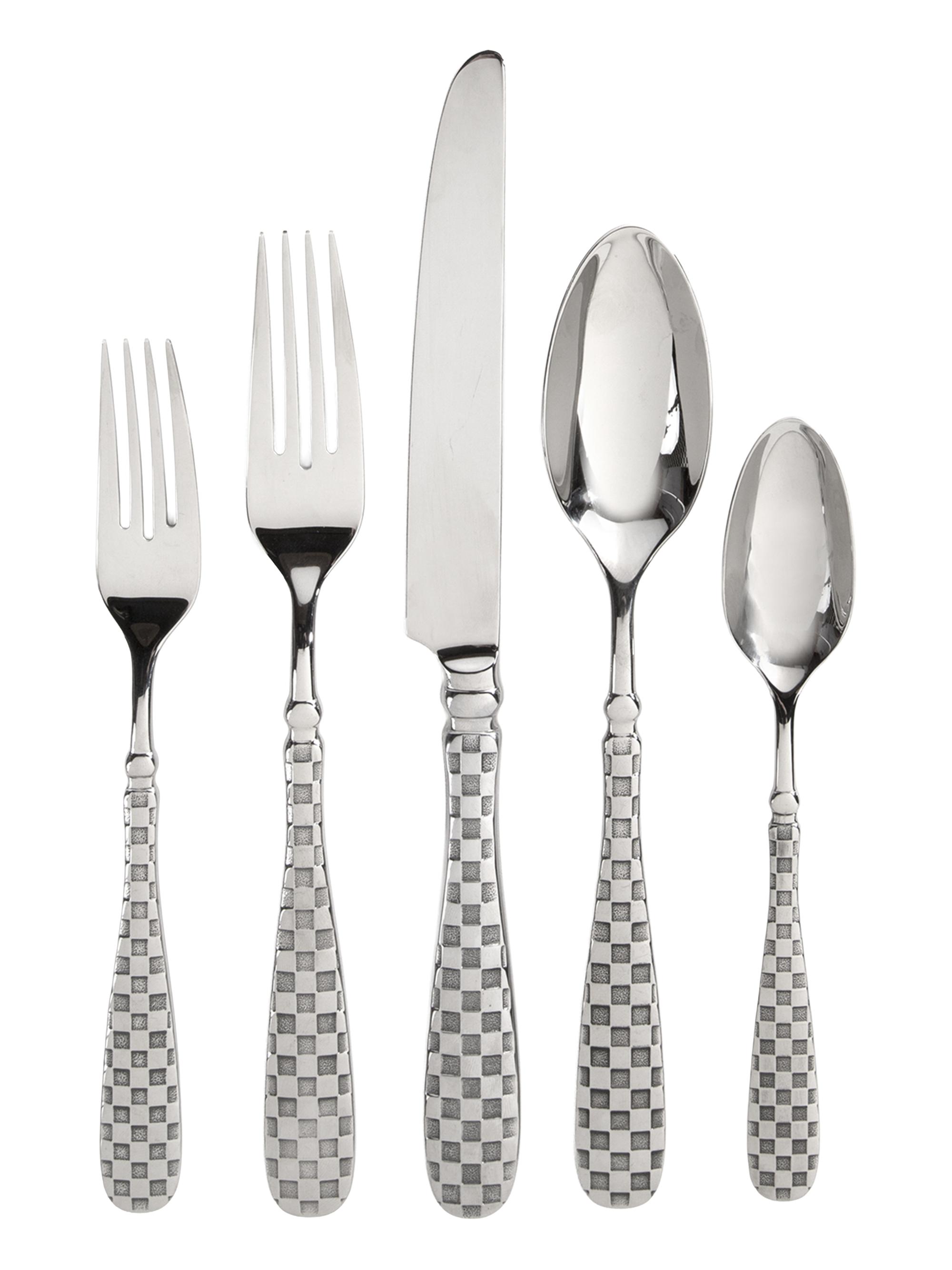 MacKenzie-Childs 5-Piece Check Flatware Place Setting