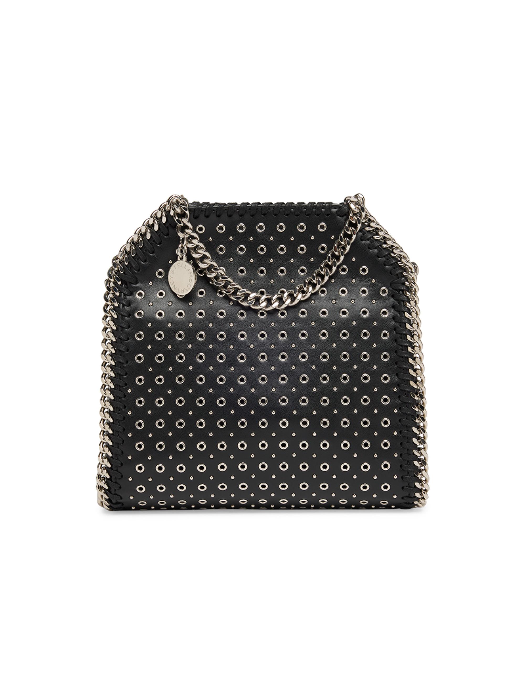 Stella McCartney Women's Falabella Eyelet-Embellished Top Handle Bag - Black