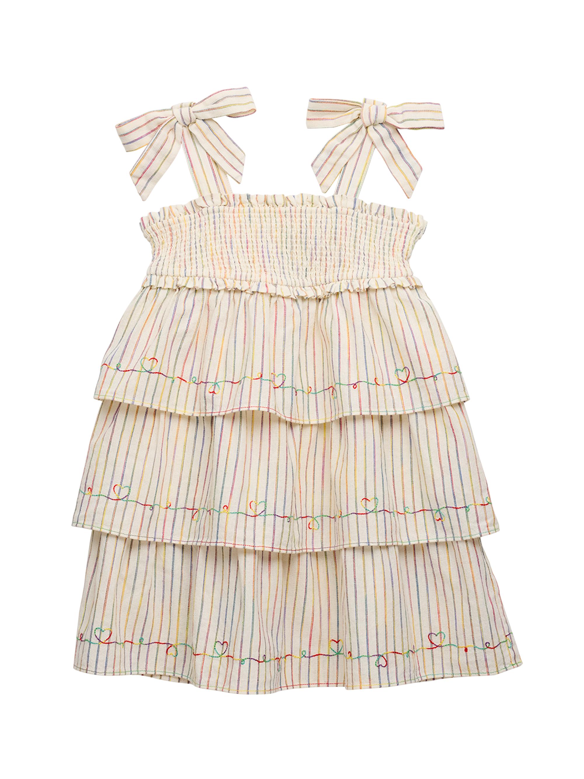 Zimmermann Baby Girl's, Little Girl's & Girl's Rhiannon Rainbow Striped Denim Dress - Rainbow Multi