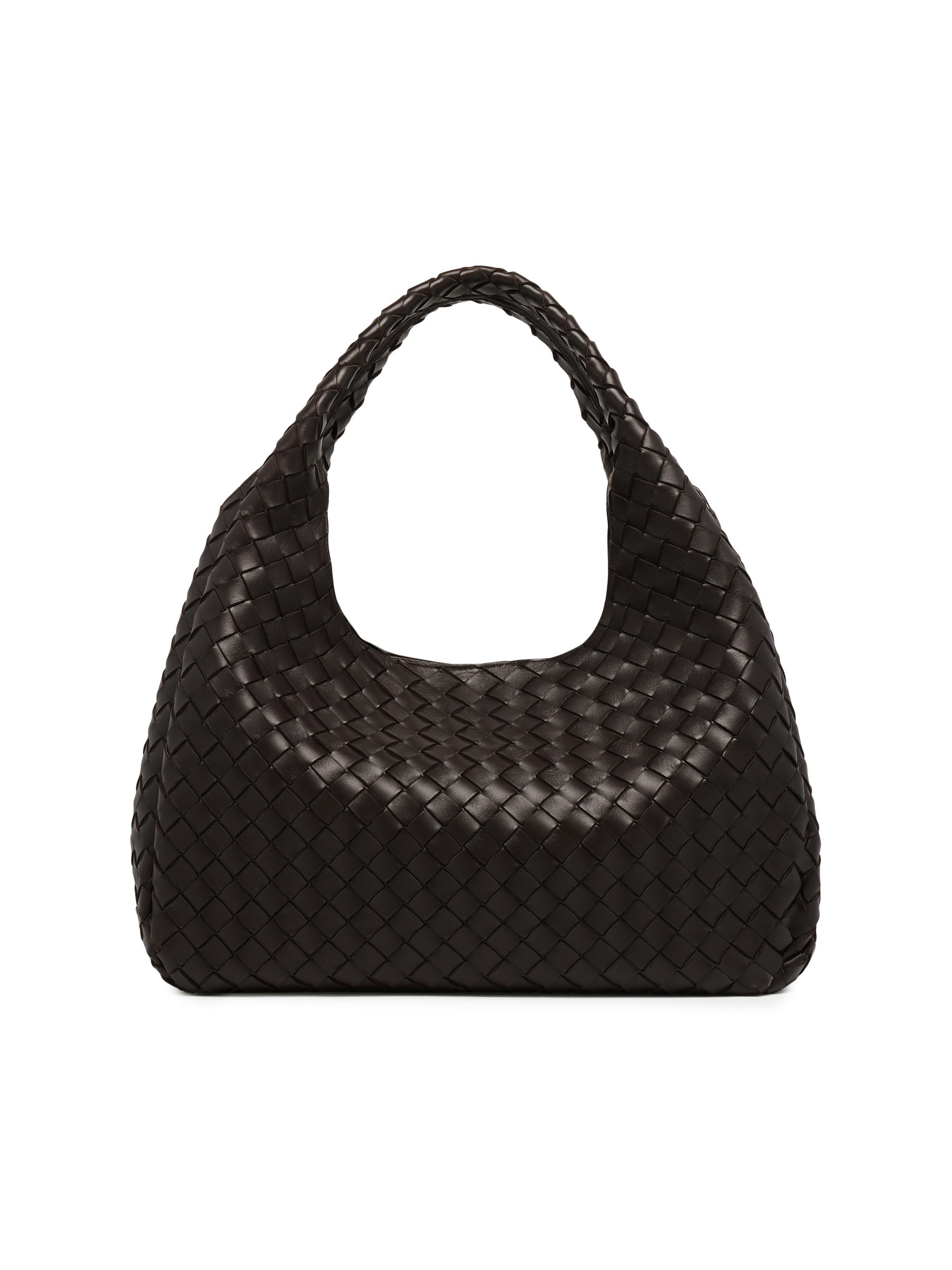 Bottega Veneta Women's Campana  Intrecciato Leather Shoulder Bag - Fondant Brass