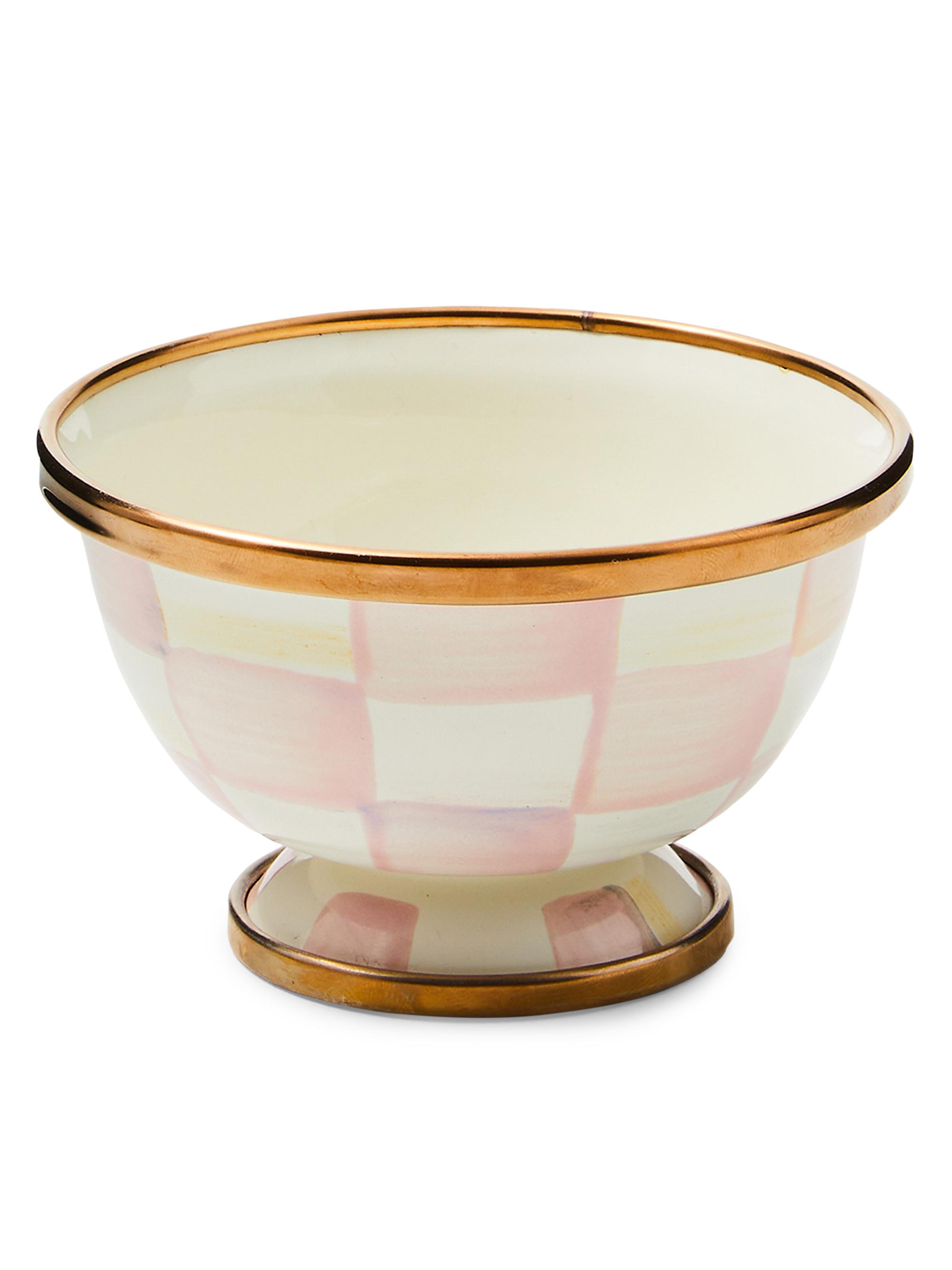 MacKenzie-Childs Rosy Check Enamel Little Sugar Bowl