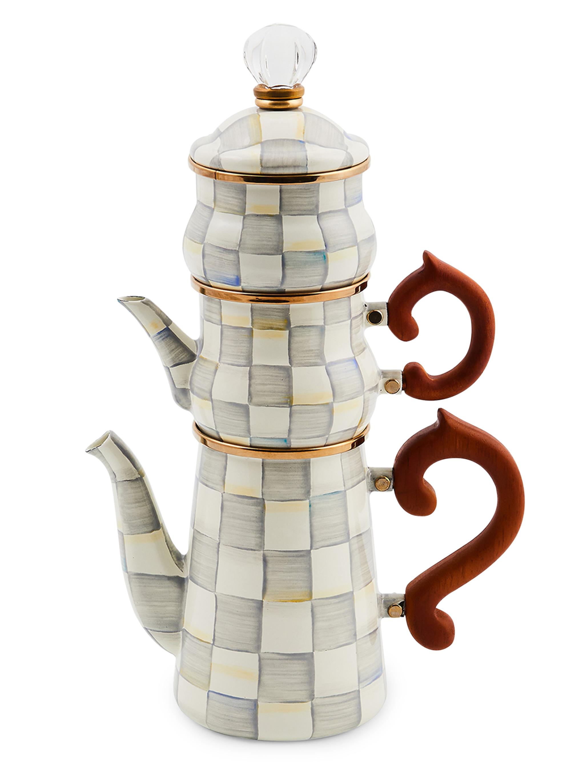 MacKenzie-Childs White Flower Market Stackable Coffee Set | Saks