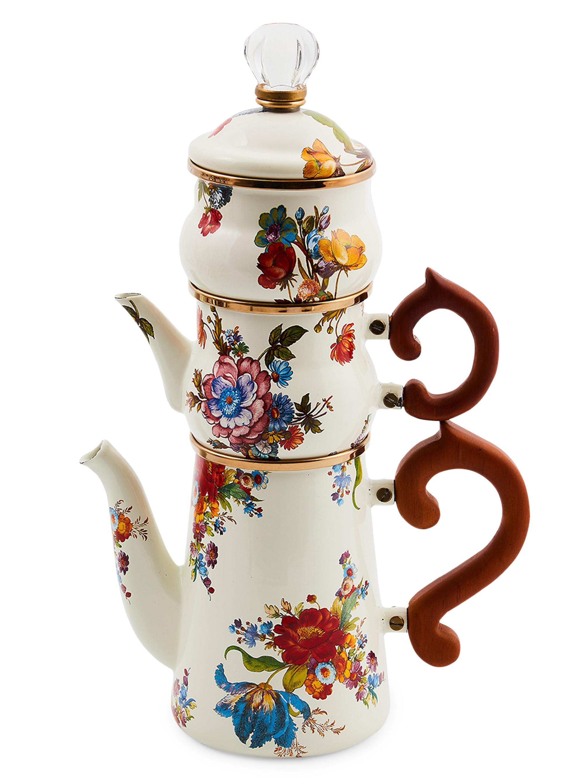 MacKenzie-Childs Royal Check Stackable Coffee Set | Saks Fifth Avenue
