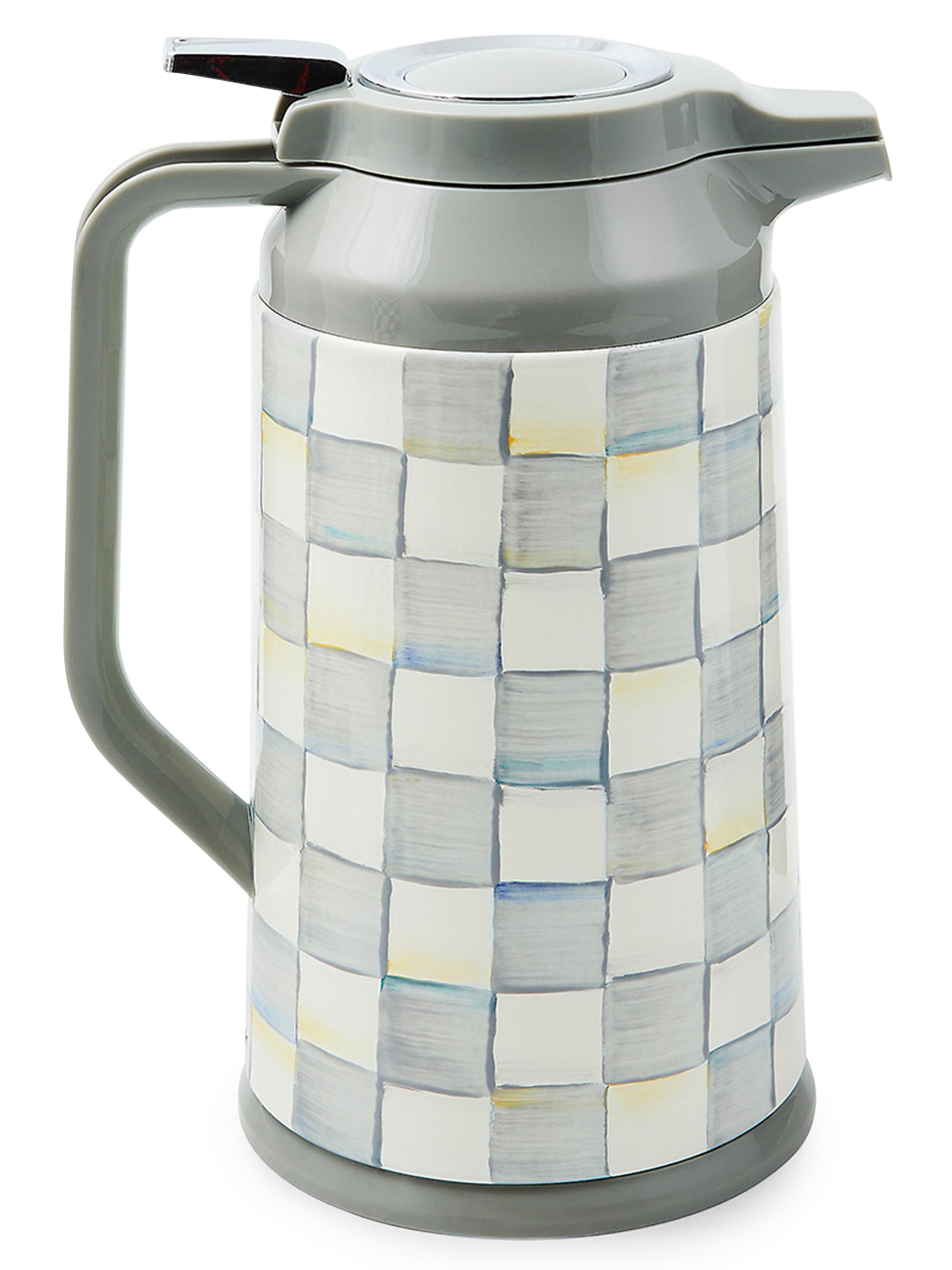 MacKenzie-Childs Sterling Check Coffee Carafe