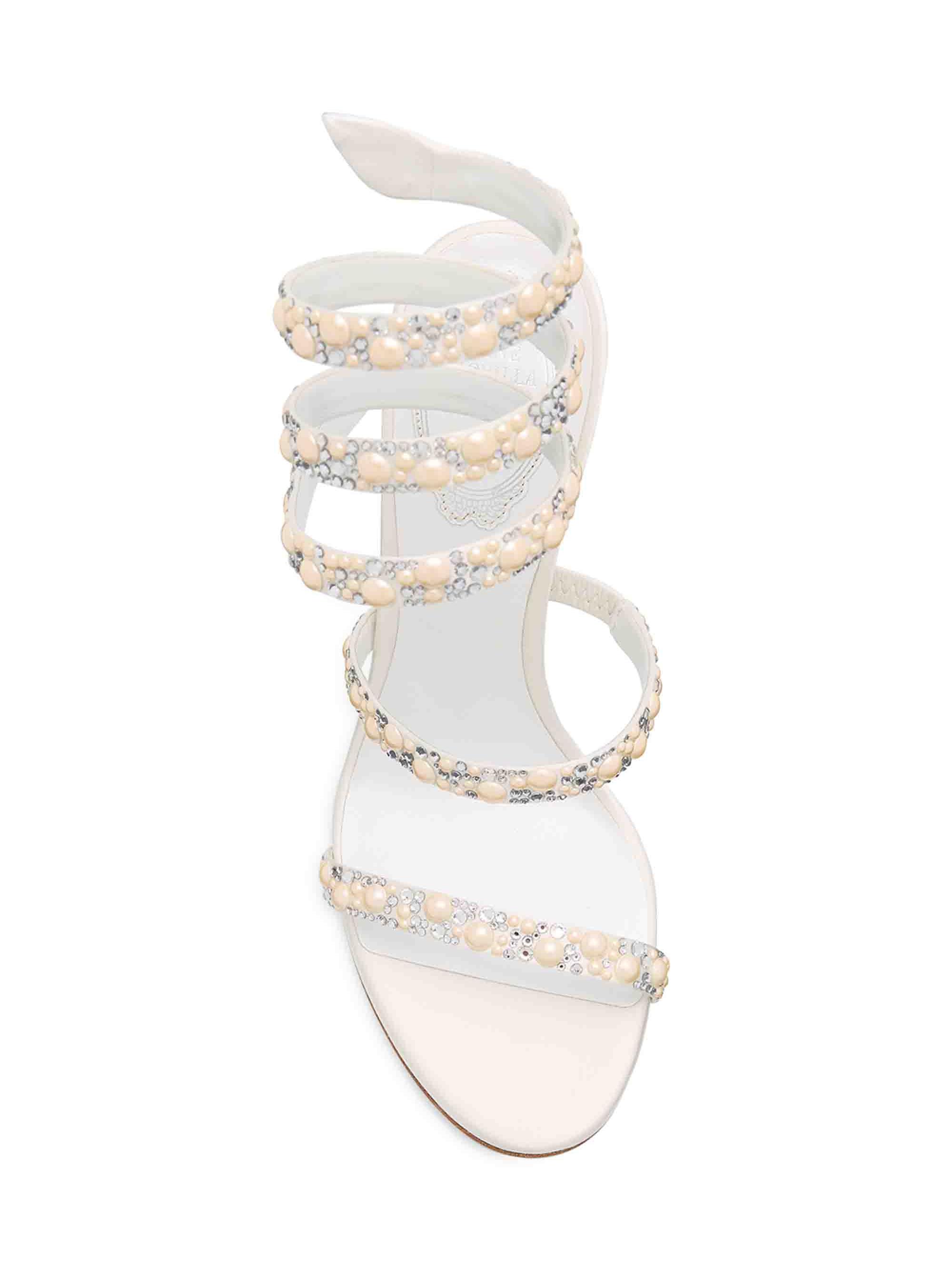 Cleo 105MM Wraparound Embellished Silk Sandals