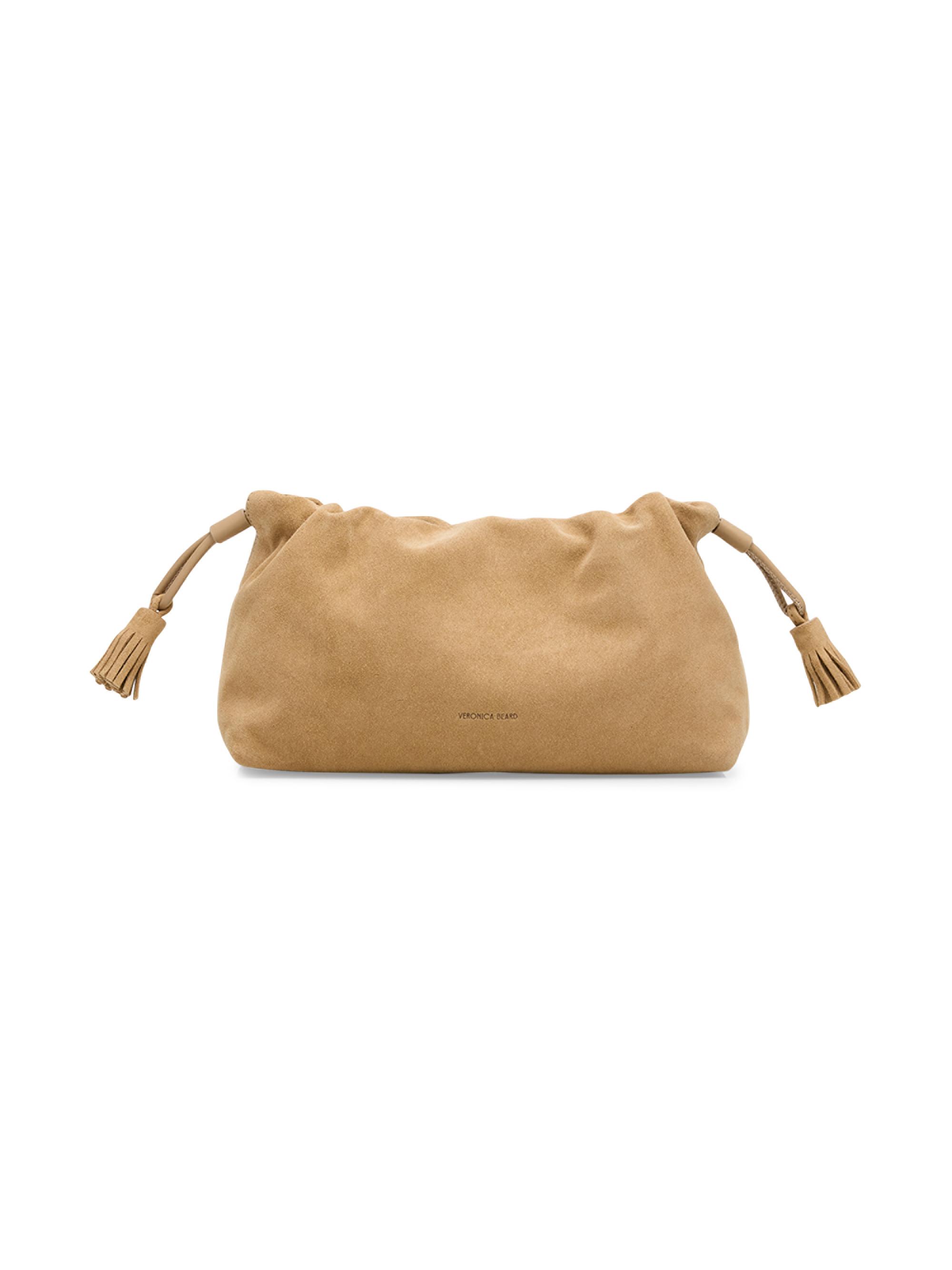 Veronica Beard Women's Small Stash Suede Shoulder Bag - Beige