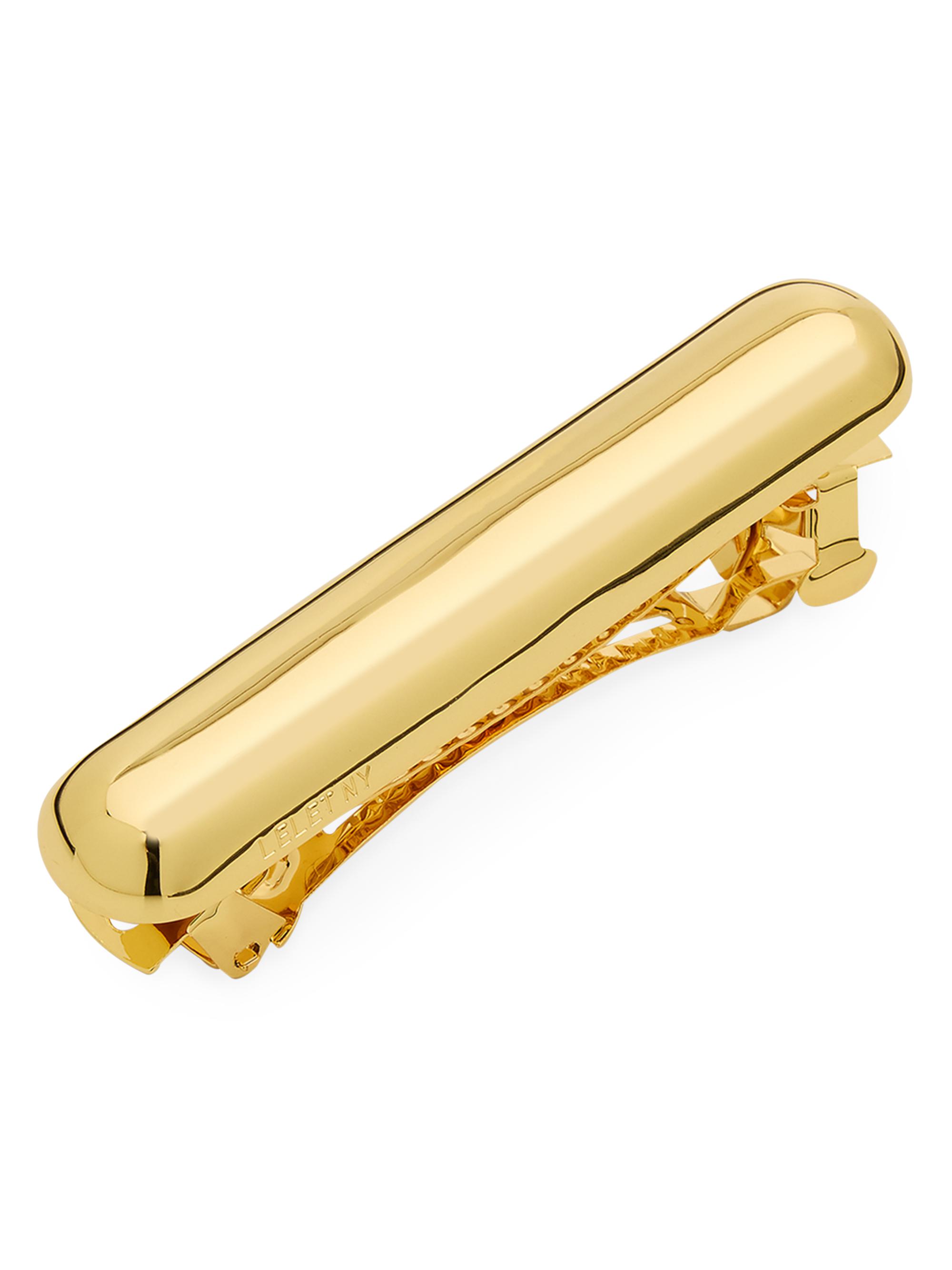 Lelet NY Women's Glossy Goldtone Bar Barrette - Gold