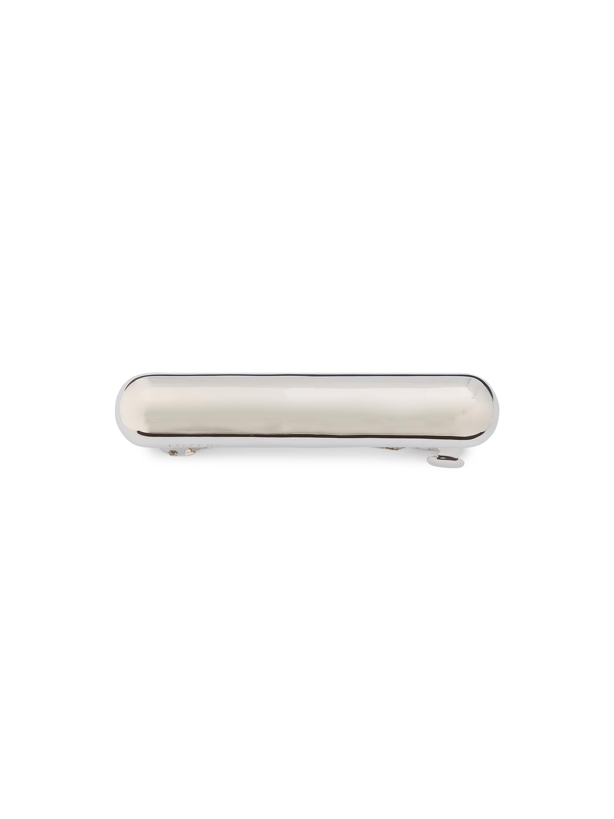 Lelet NY Women's Glossy Rhodium-Tone Bar Barrette - Silver