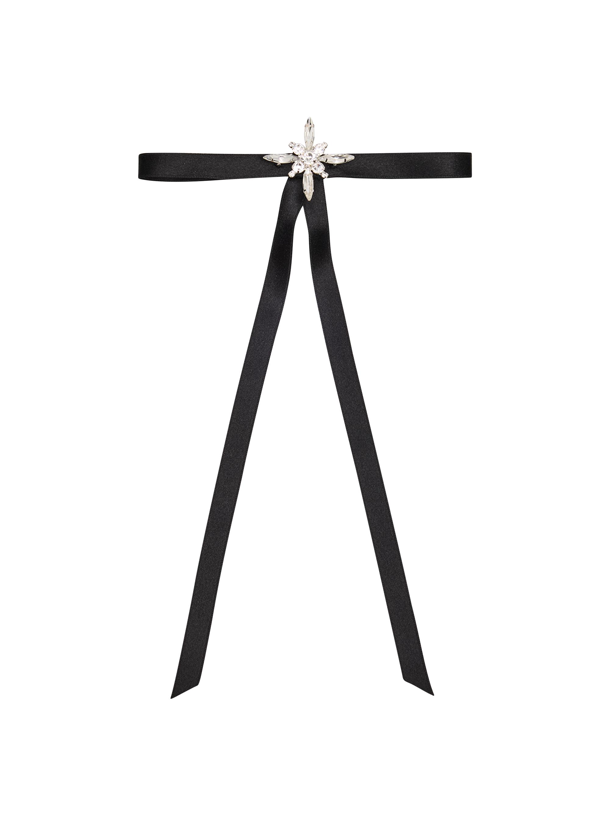 Lelet NY Women's Avril Crystal Satin Bow - Black