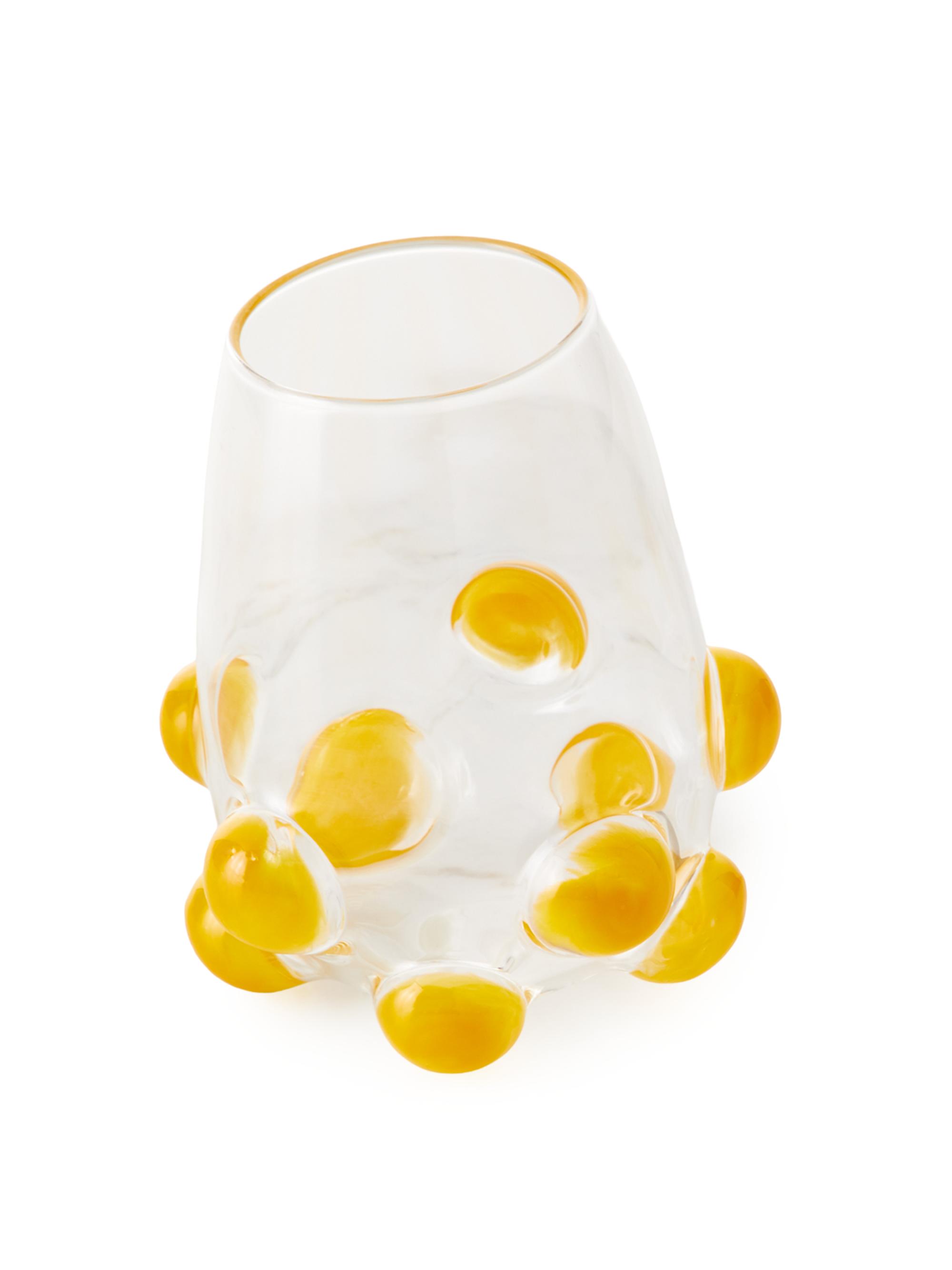 Massimo Lunardon Yellow Bubble Stemless Wine Glass