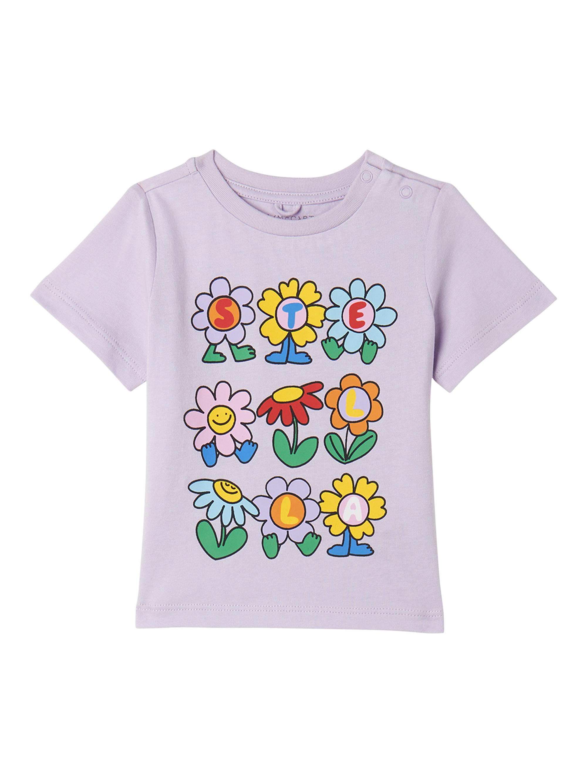 Stella McCartney Baby Girl's Stella Flowers Short-Sleeve T-Shirt - Purple 18 Months