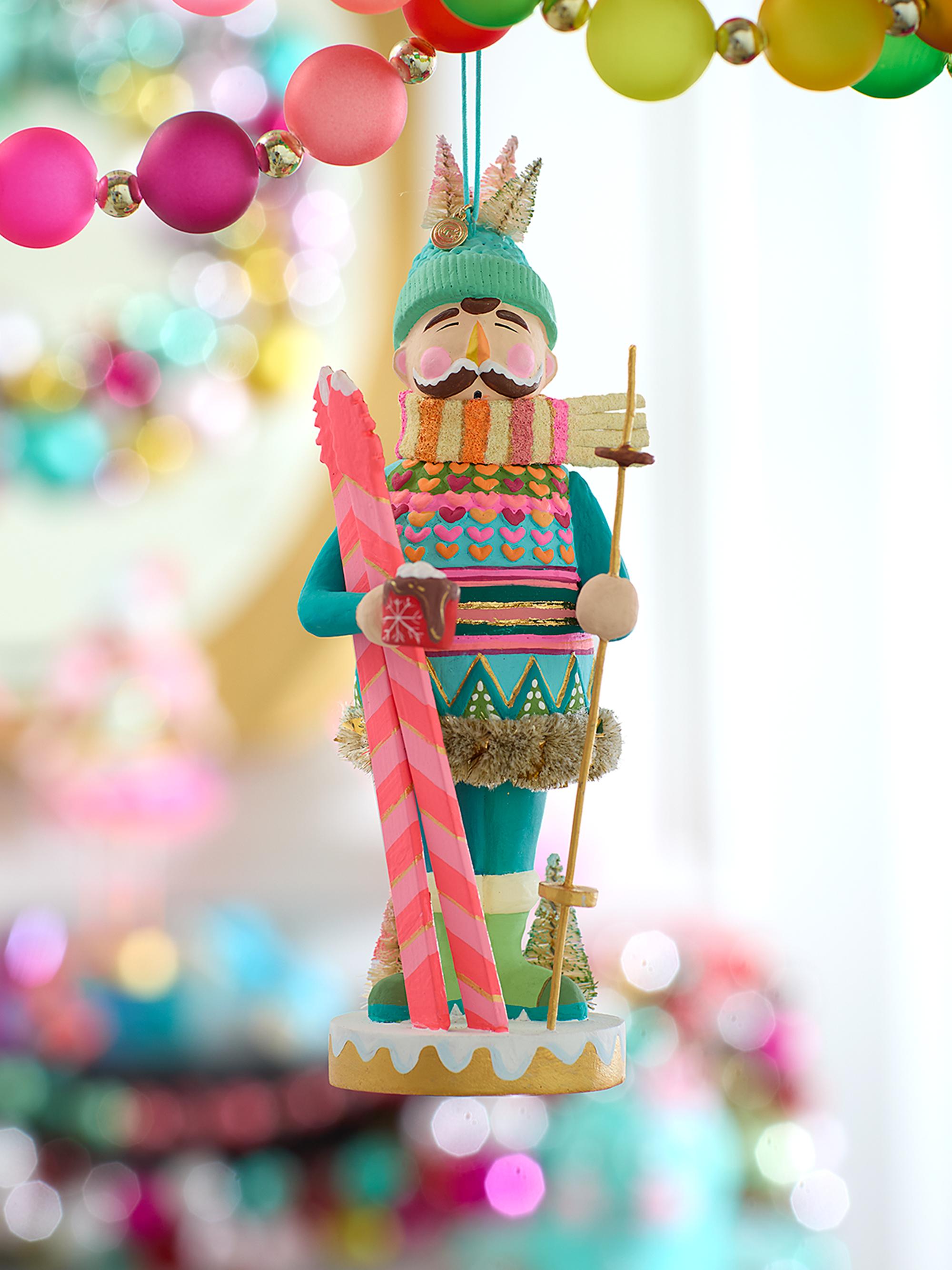 Glitterville Here We Come a Waffling Bronson Christmas Ornament