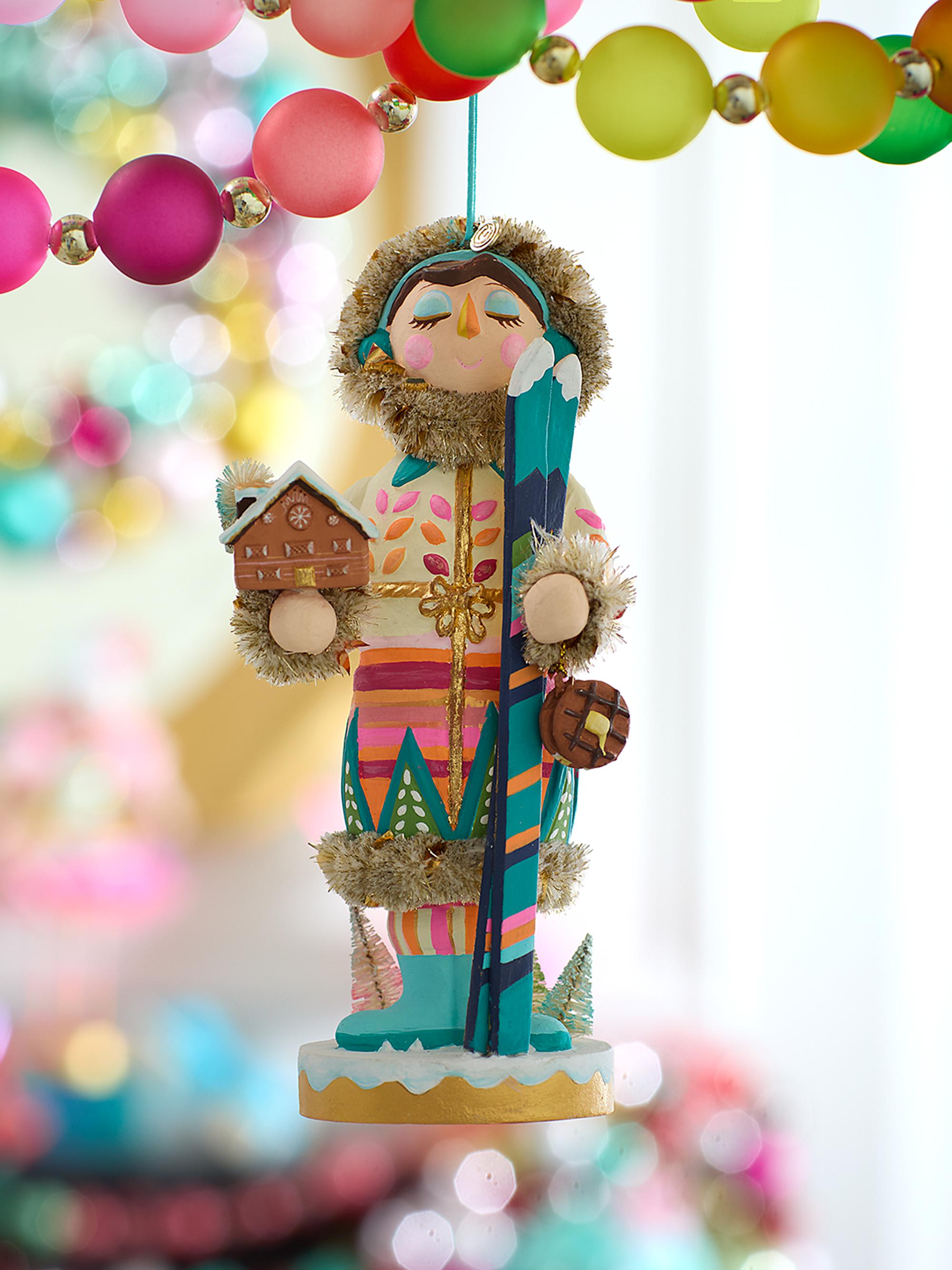 Glitterville Here We Come a Waffling Beba Christmas Ornament