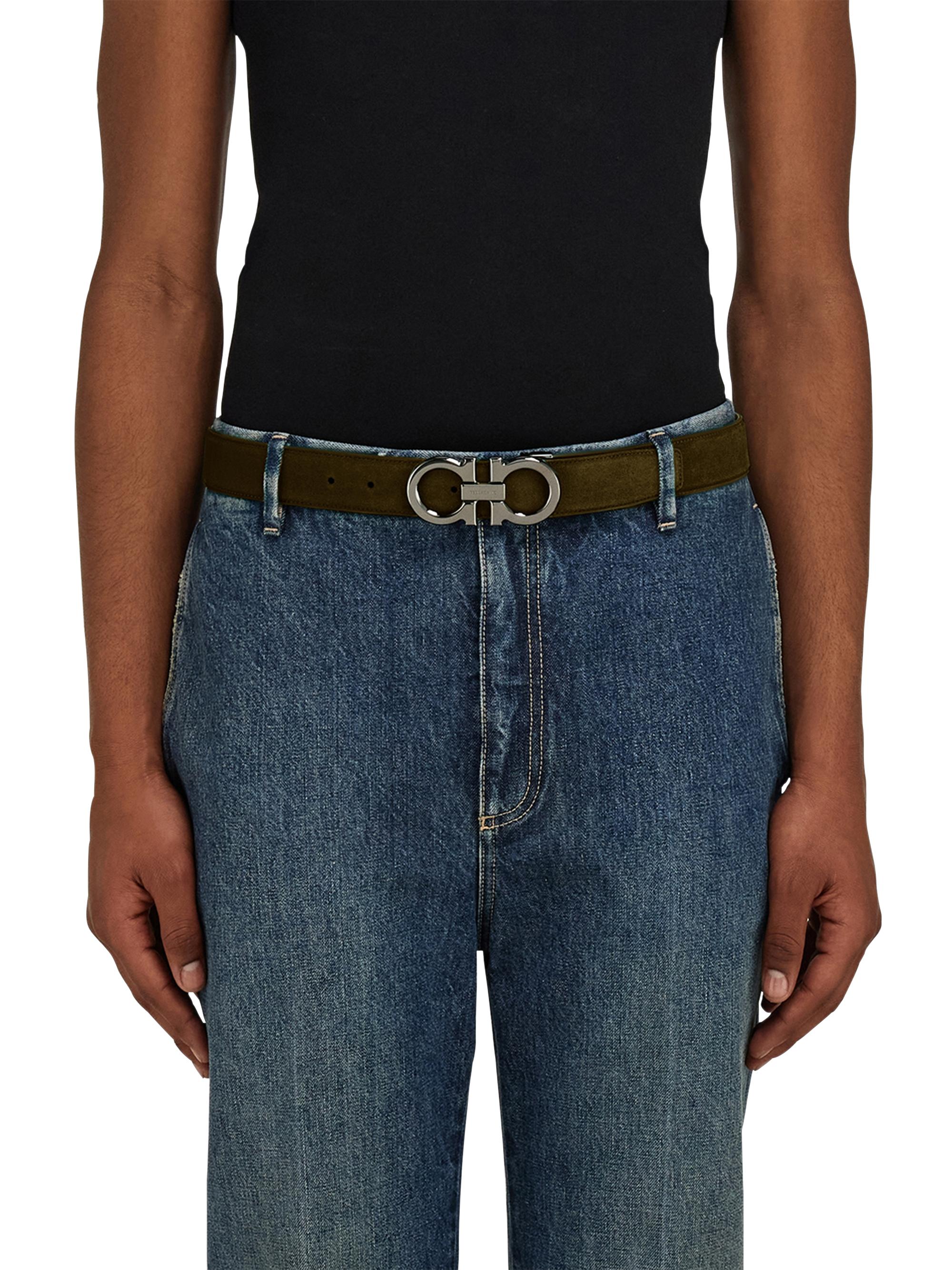 FERRAGAMO Suede Gancini-Buckle Belt | Saks Fifth Avenue