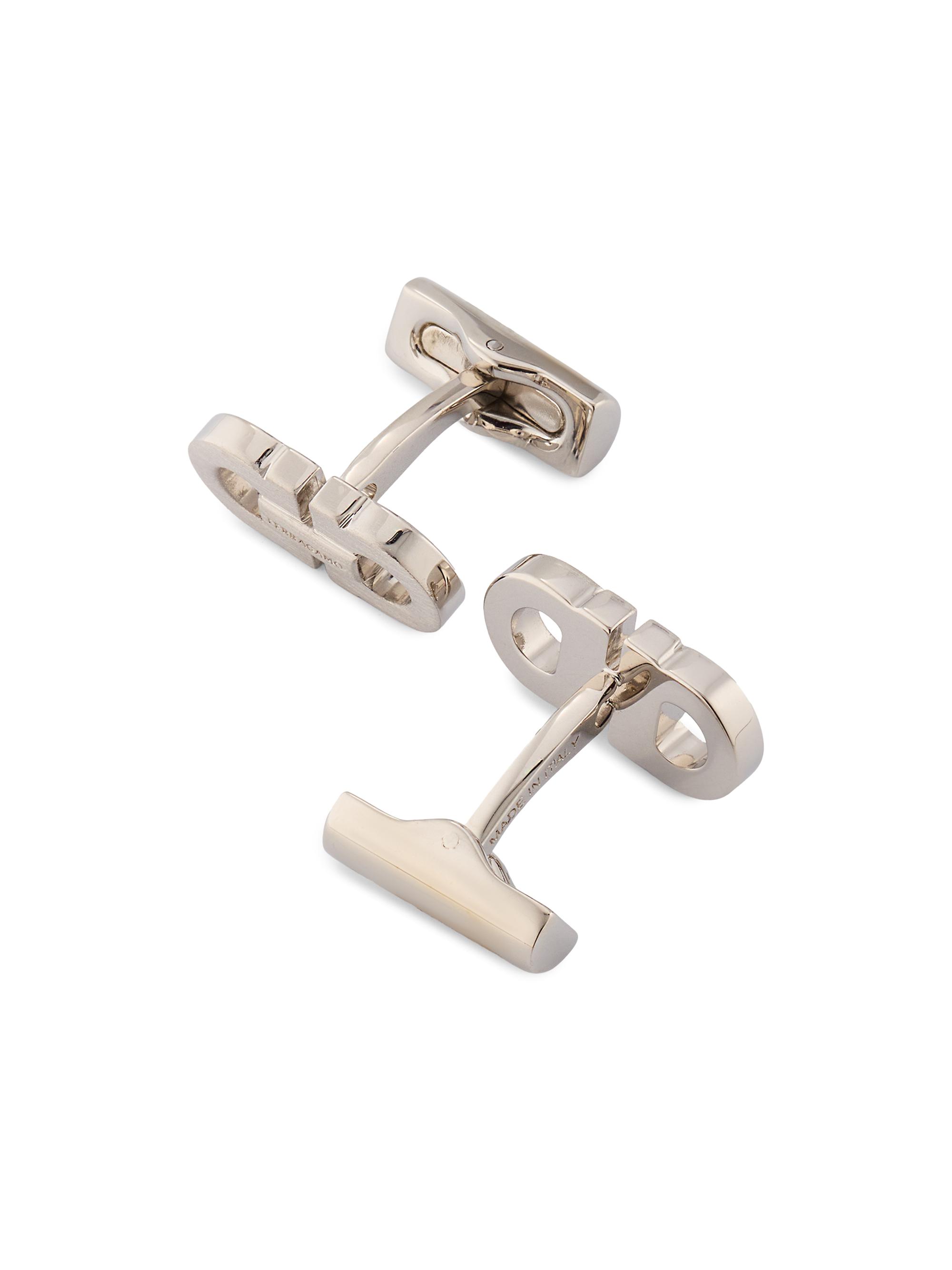 FERRAGAMO Brushed Gancini Logo Cufflinks | Saks Fifth Avenue