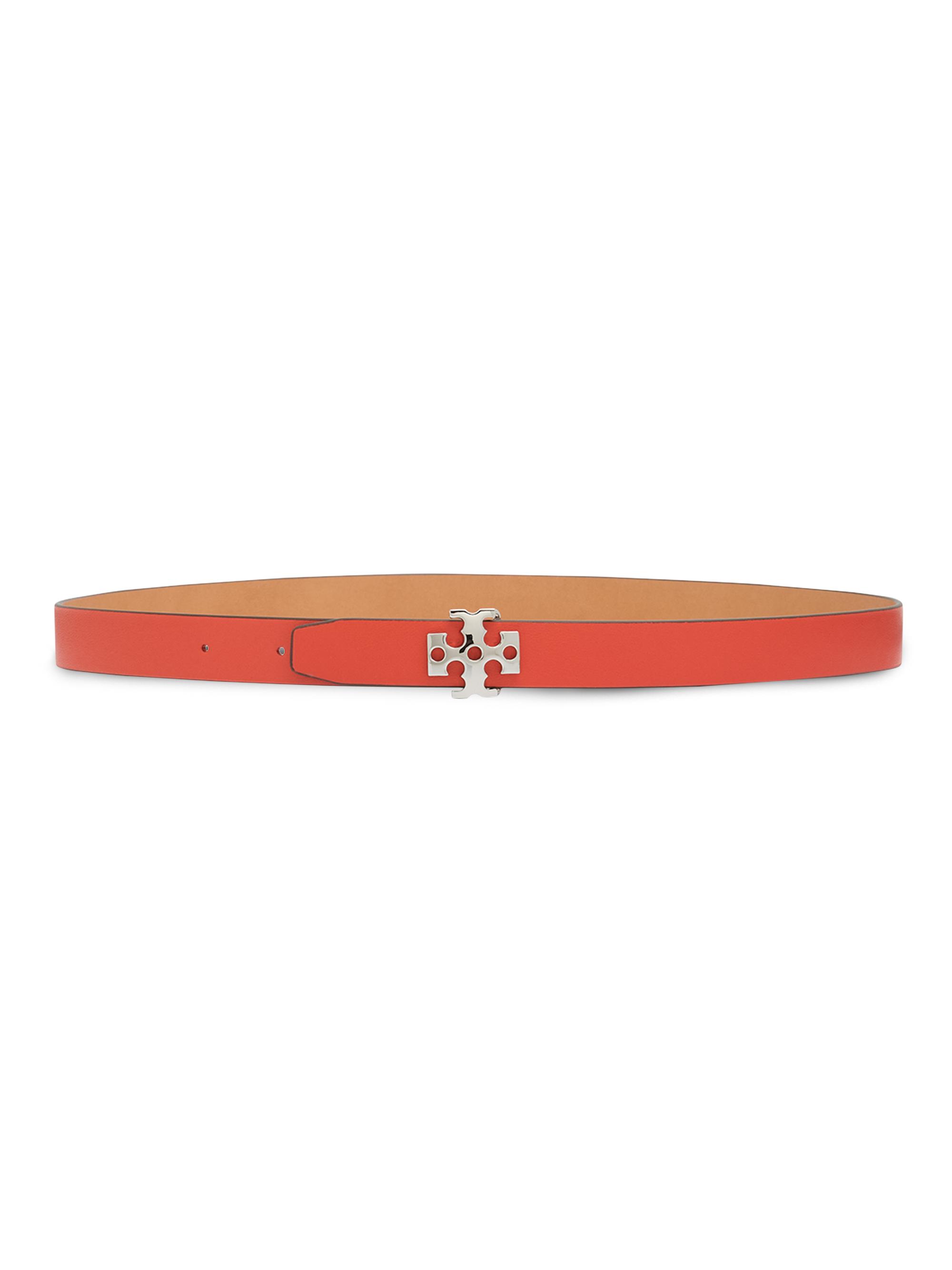 Tory Burch Women's T-Monogram Leather Belt - Red