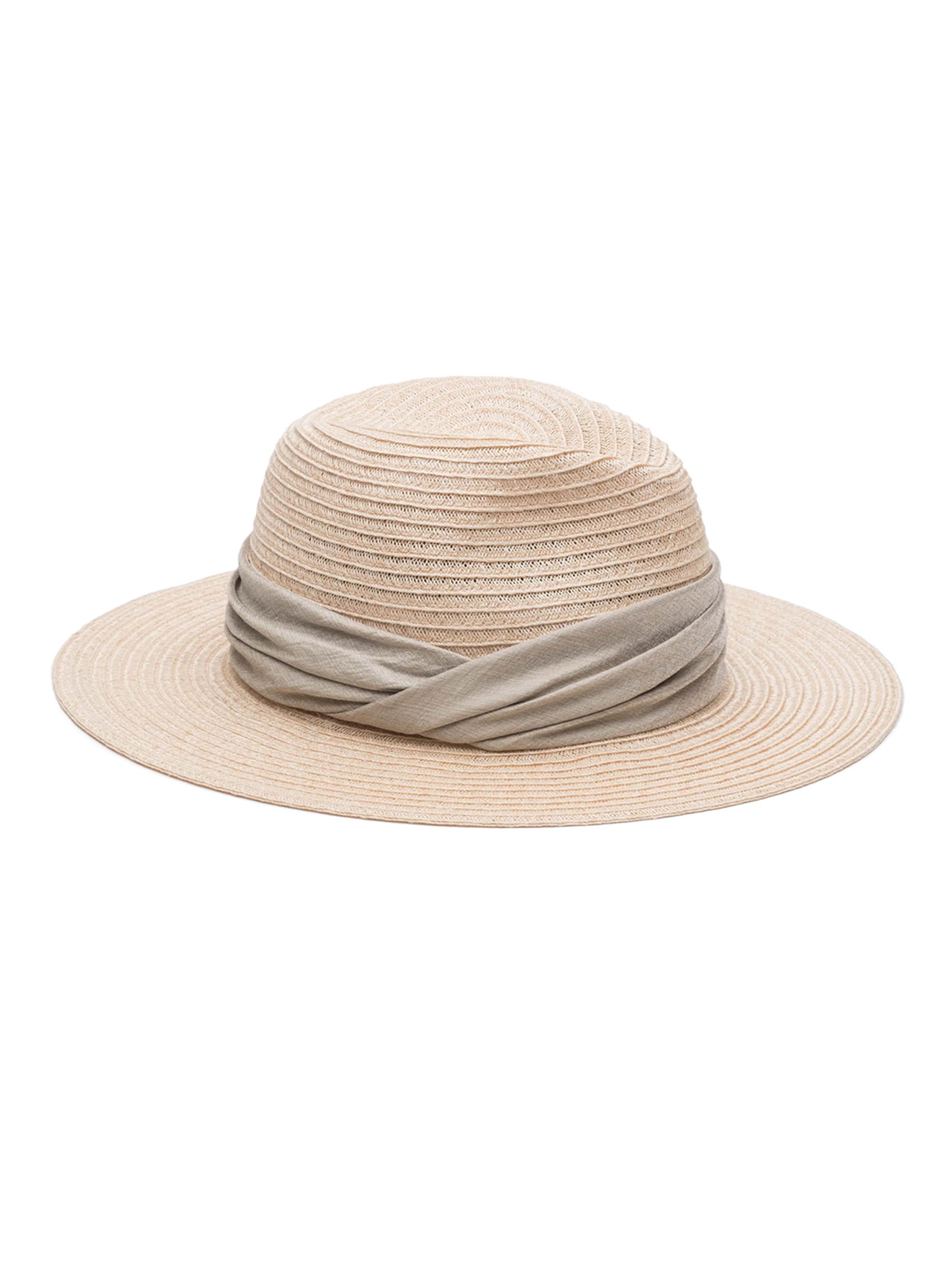 Eugenia Kim Women's Courtney Woven Scarf-Trim Fedora - Beige