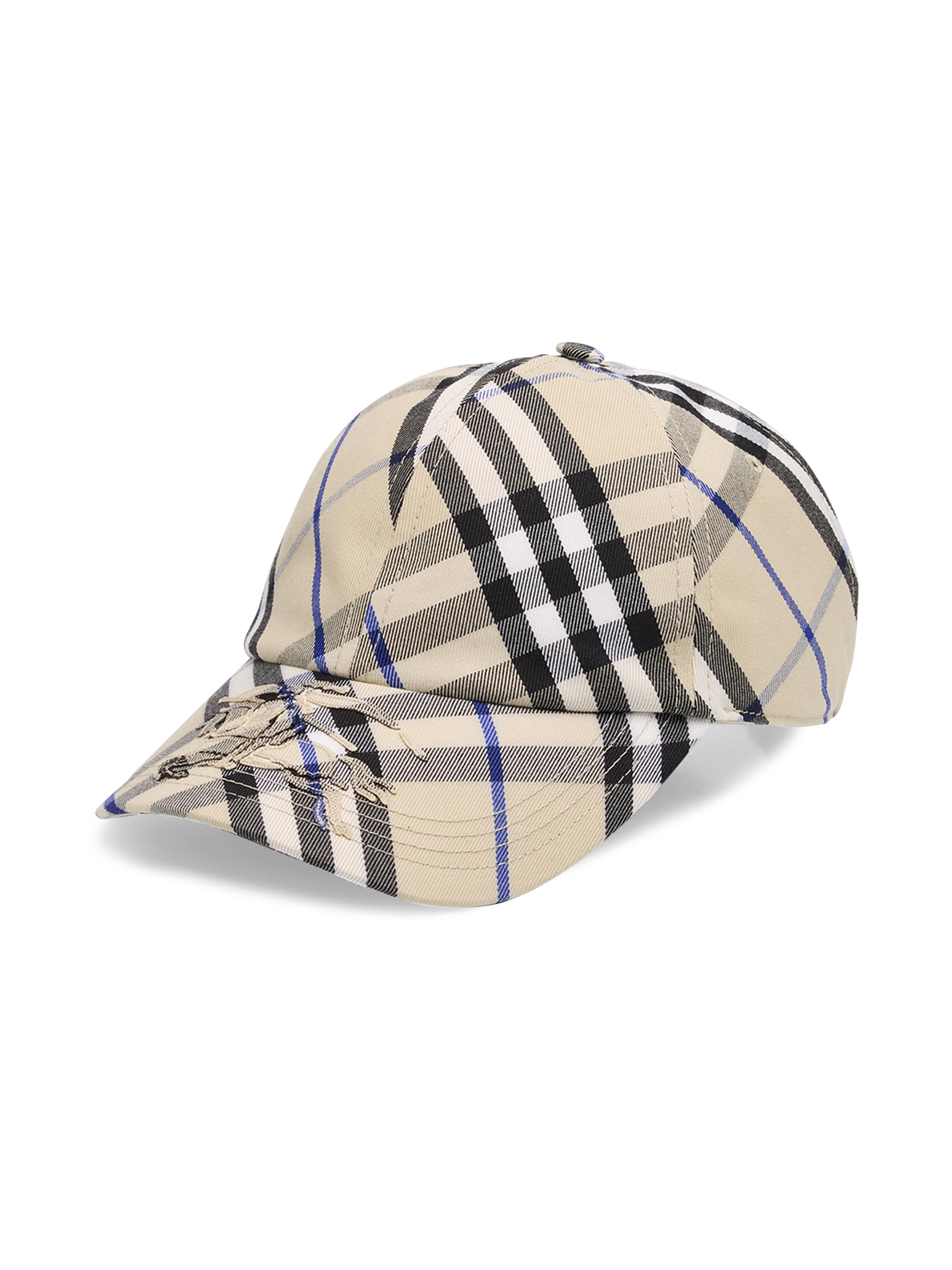 Burberry Men's Check EKD Baseball Cap - Lichen