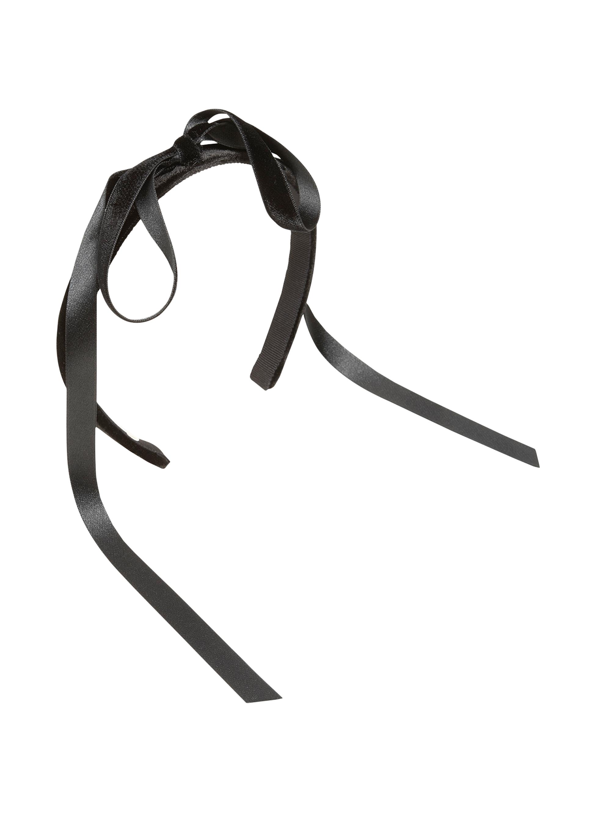 Jennifer Behr Women's Carlota Velvet Bow Headband - Black