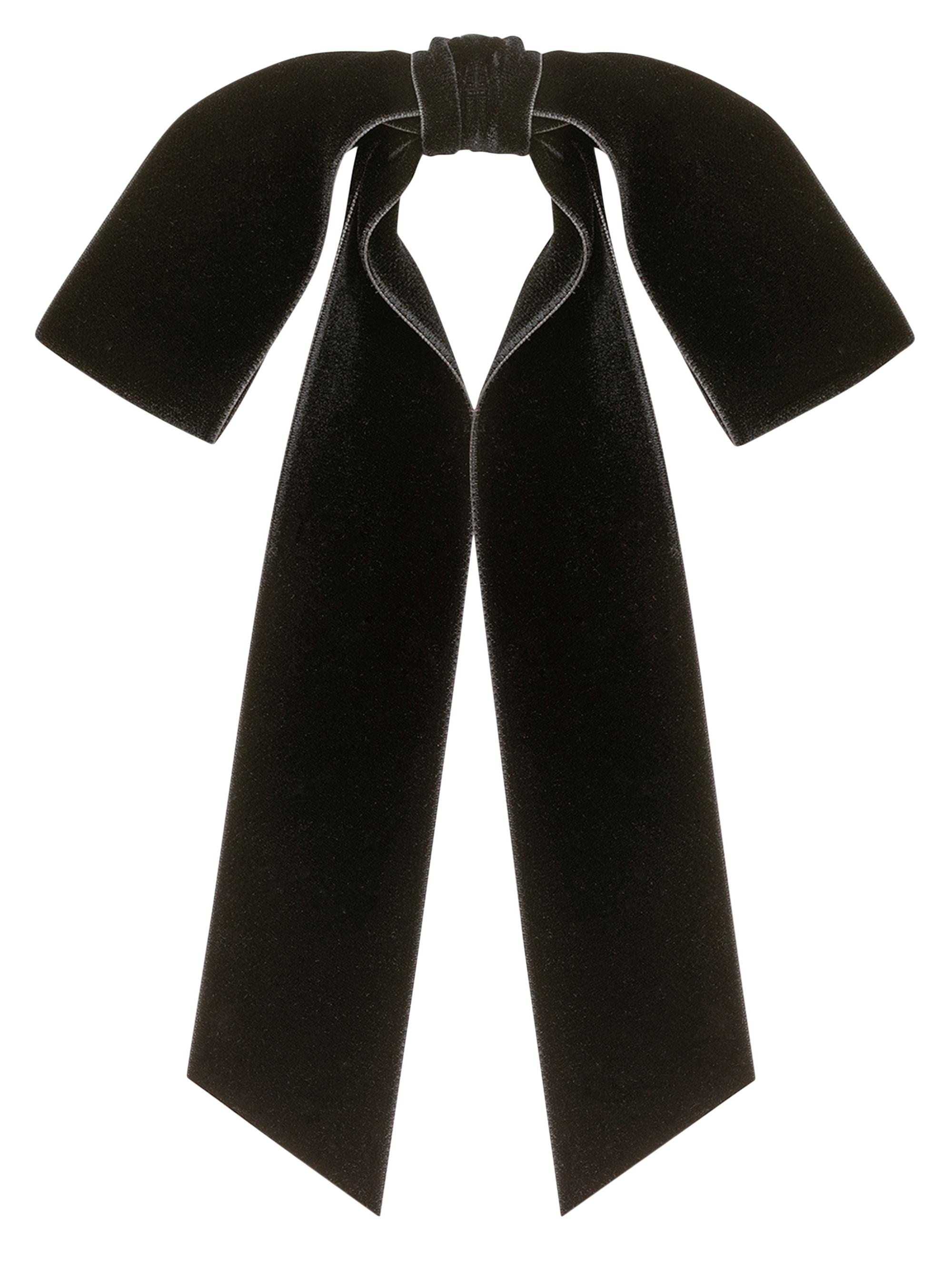 Jennifer Behr Women's Adley Velvet Bow Barrette - Black