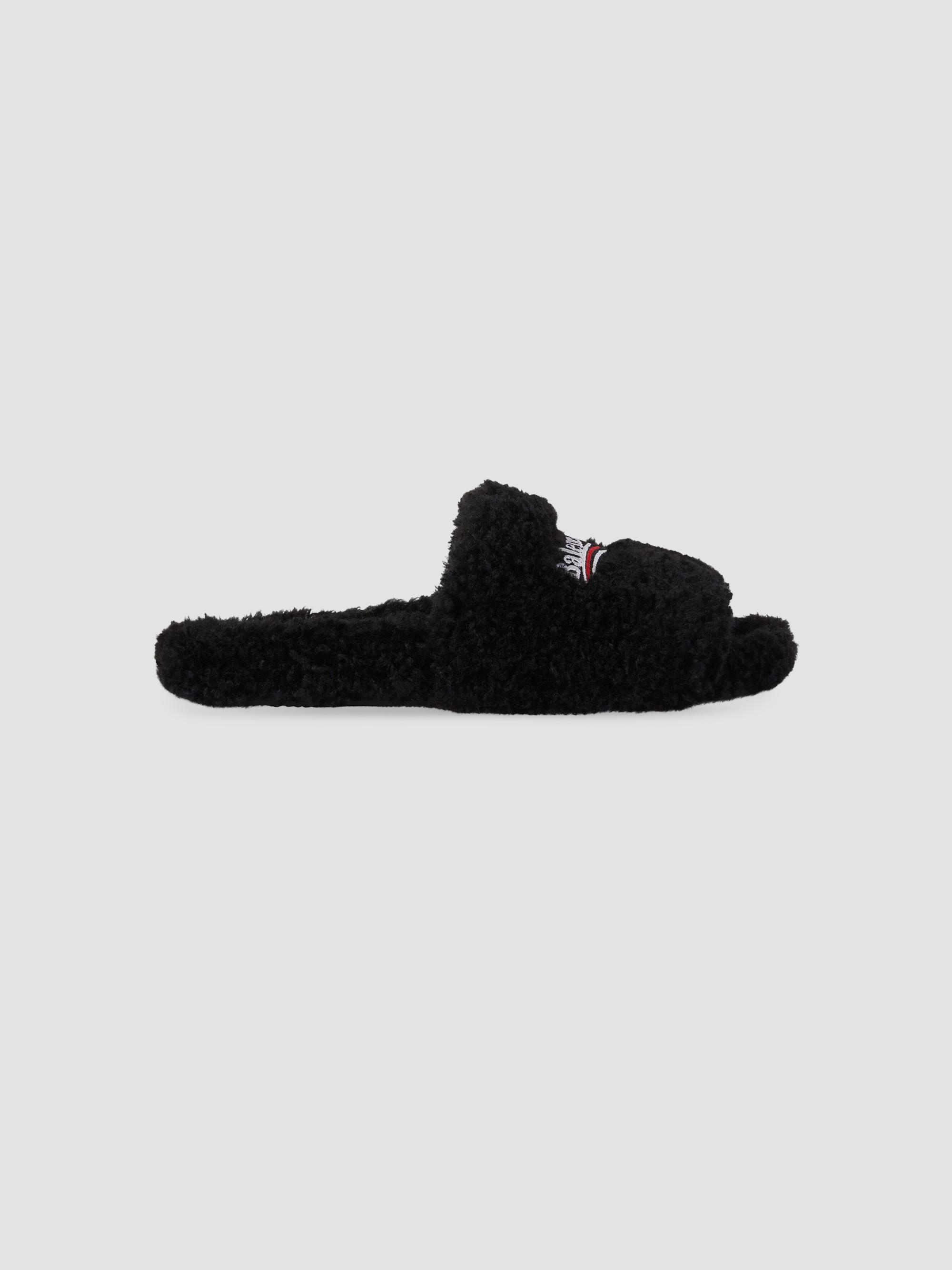 Balenciaga Furry Slide Sandals | Saks Fifth Avenue