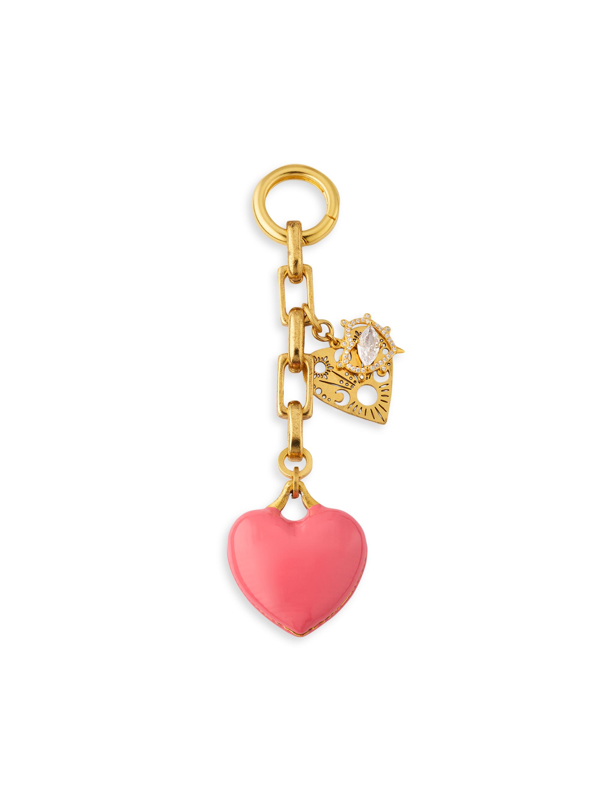 Elizabeth Cole Women's Dalrina Crystal, Enamel & 24K-Gold-Plated Bag Charm - Pink