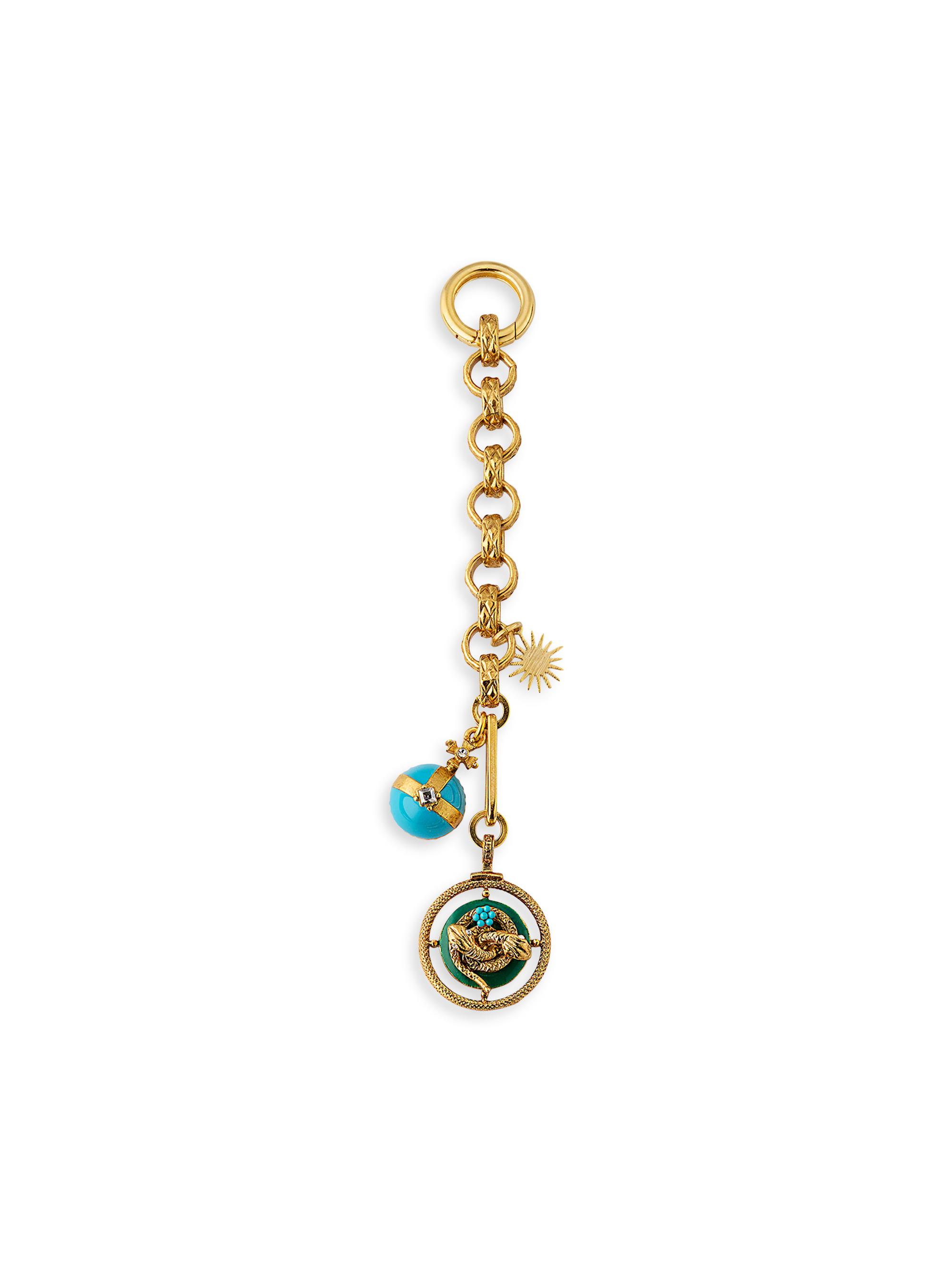 Elizabeth Cole Women's Snake Crystal, Enamel & 24K-Gold-Plated Bag Charm - Nocolor