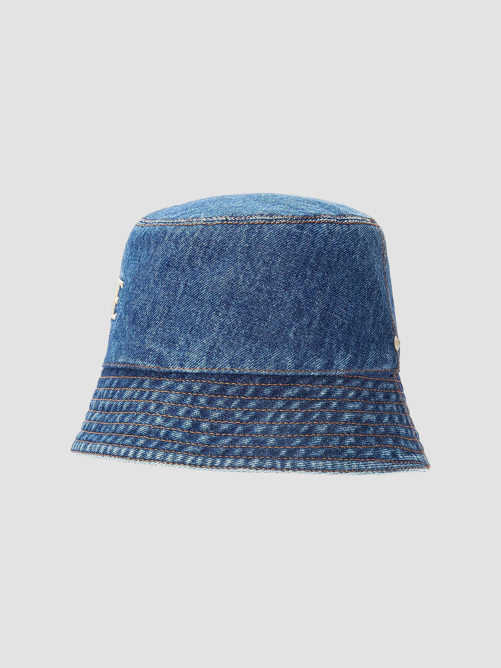 LOEWE Logo-Embroidered Denim Bucket Hat | Saks Fifth Avenue display picture 3