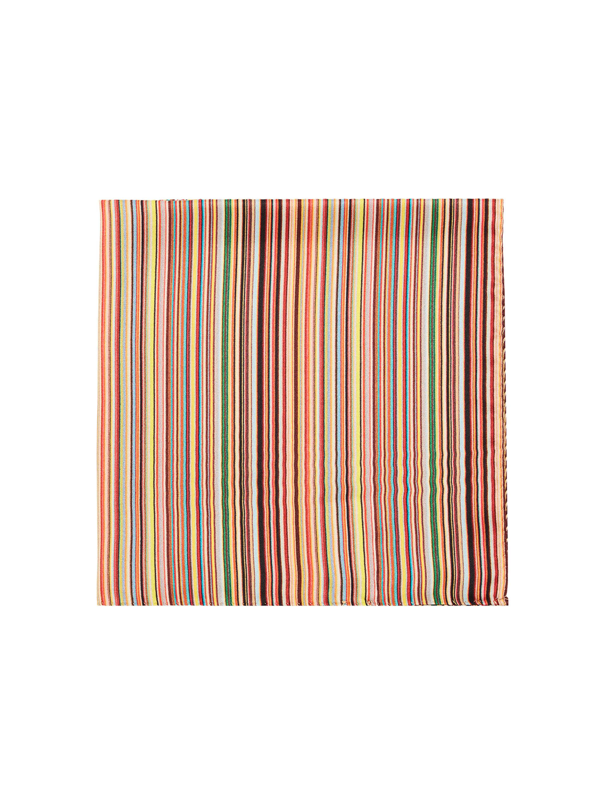 Paul Smith Men's Signature Stripe Silk Pocket Square - Multi Pattern