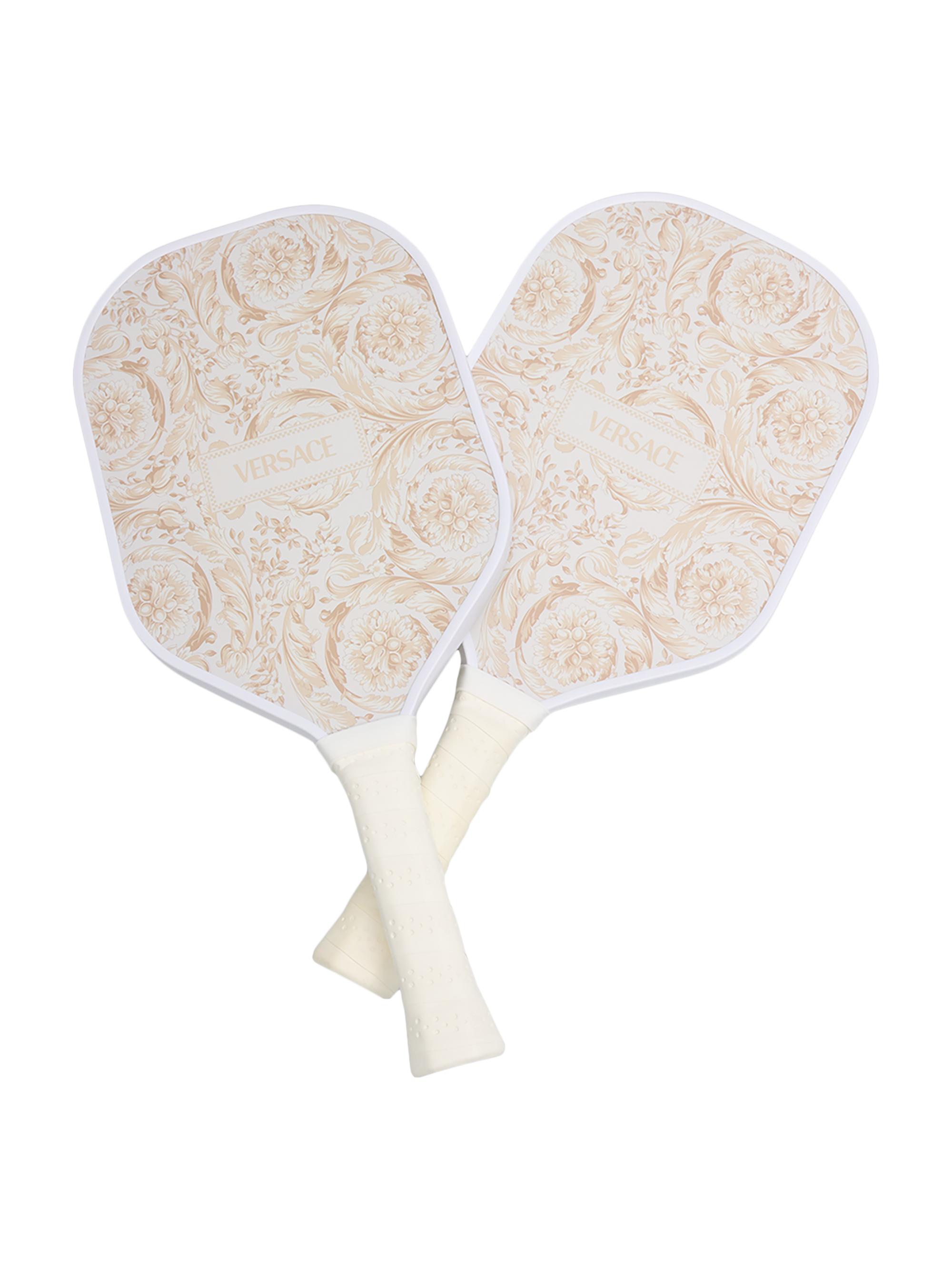 Versace Barocco 2-Piece Fiberglass Pickleball Rackets - Beige