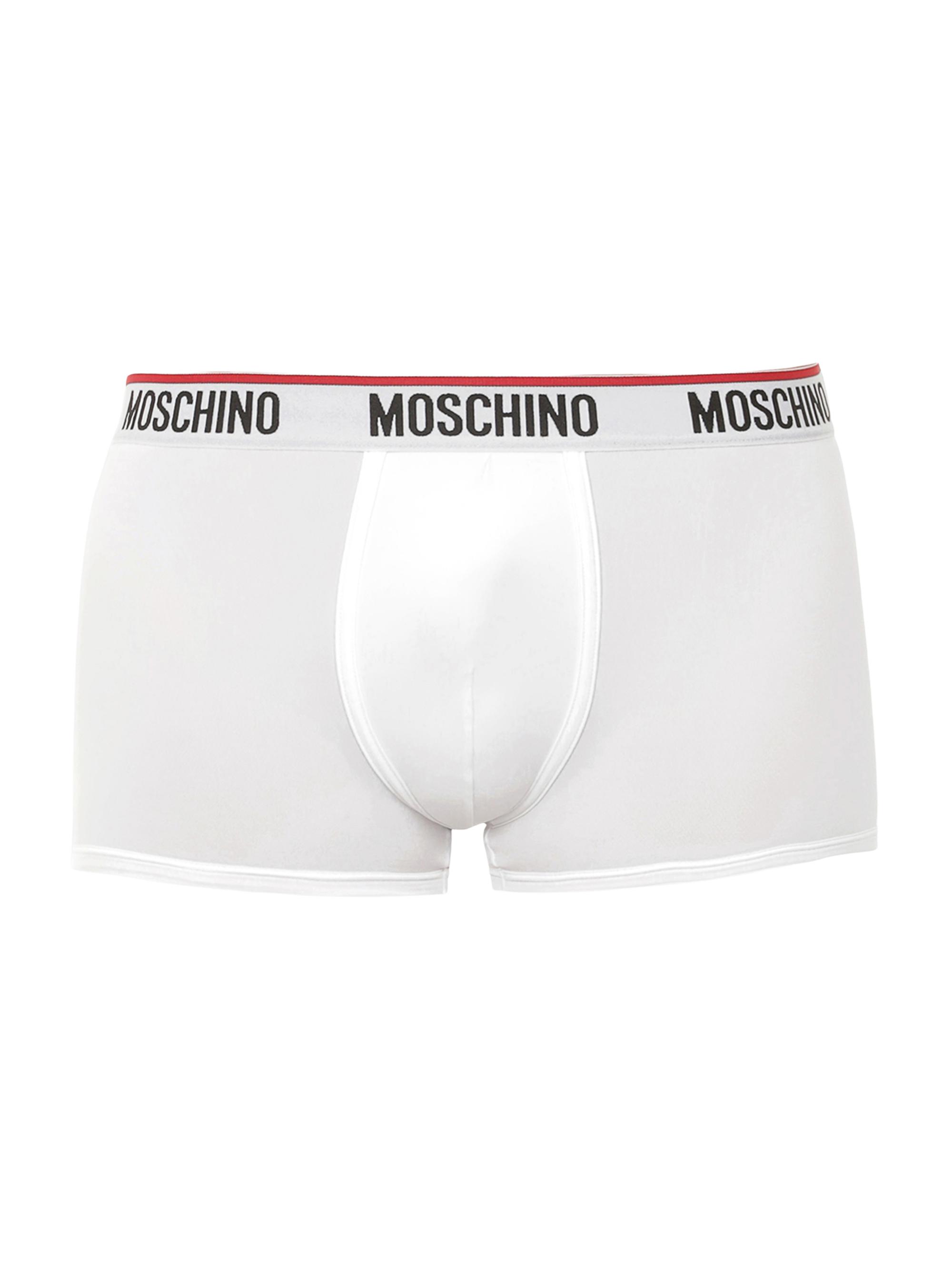 Moschino Men's Logo-Tape Boxer Briefs - White