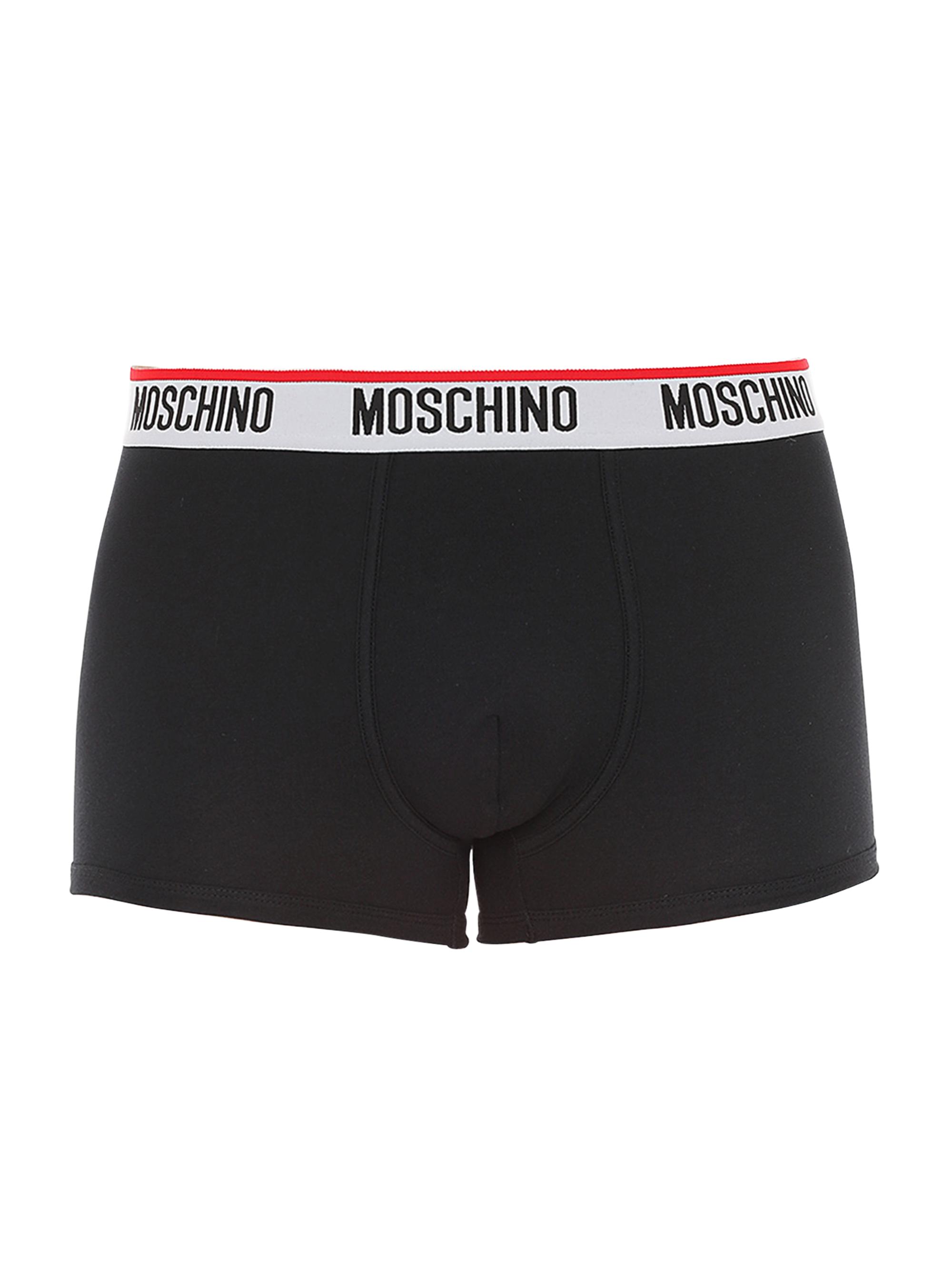 Moschino Men's Logo-Tape Boxer Briefs - Black