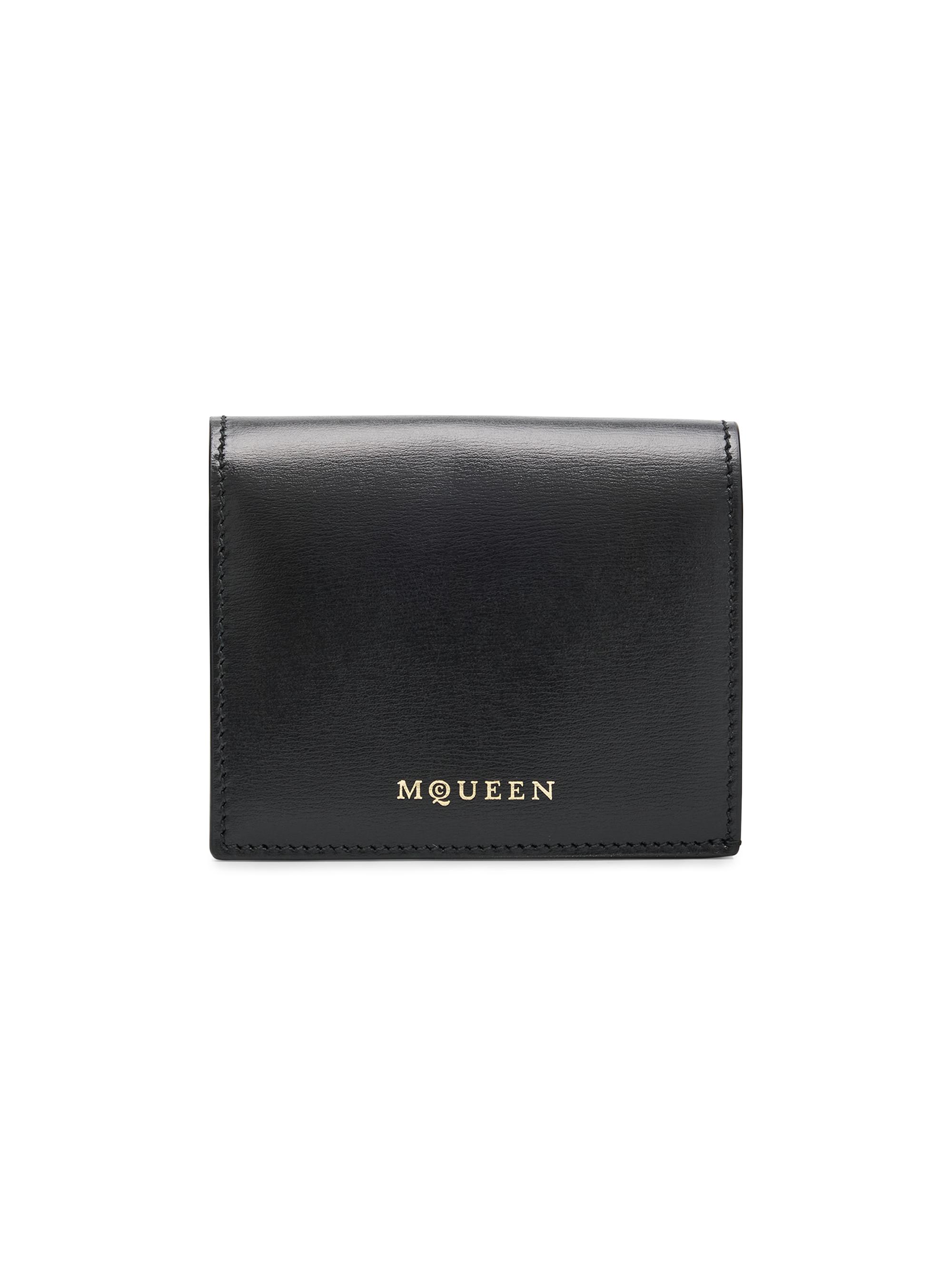McQueen Women's Leather Bifold Wallet - Black