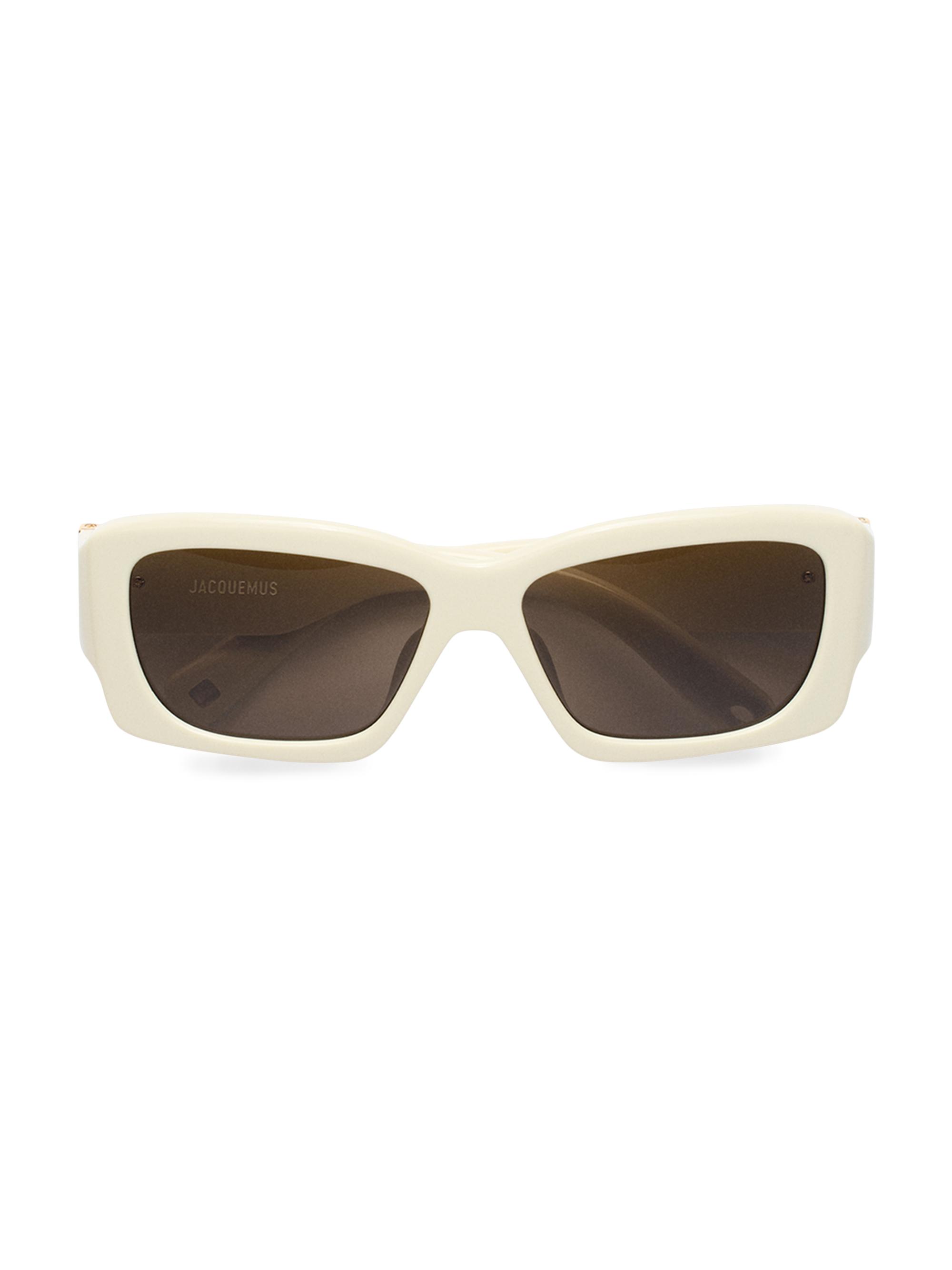 Jacquemus Women's Croisière 56MM Rectangular Sunglasses - White