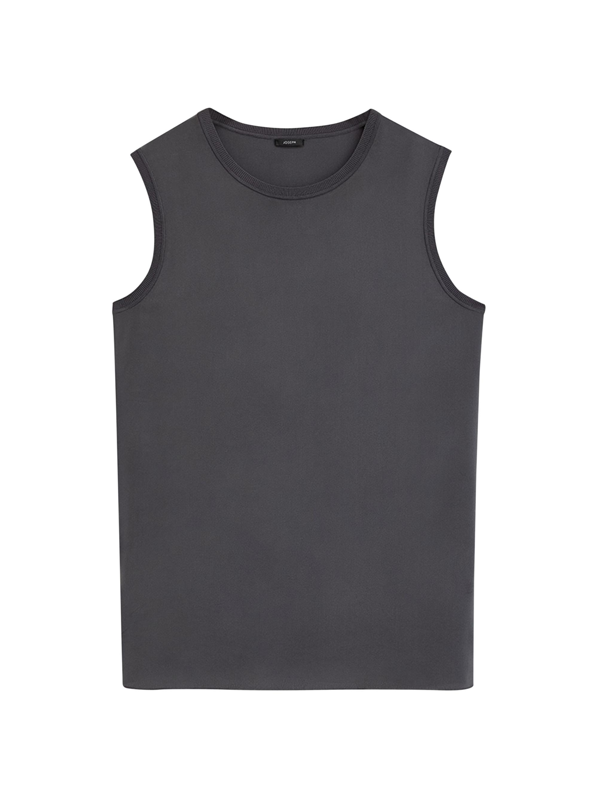 Joseph Women's Bley Silk Crepe Sleeveless Top - Dark Grey