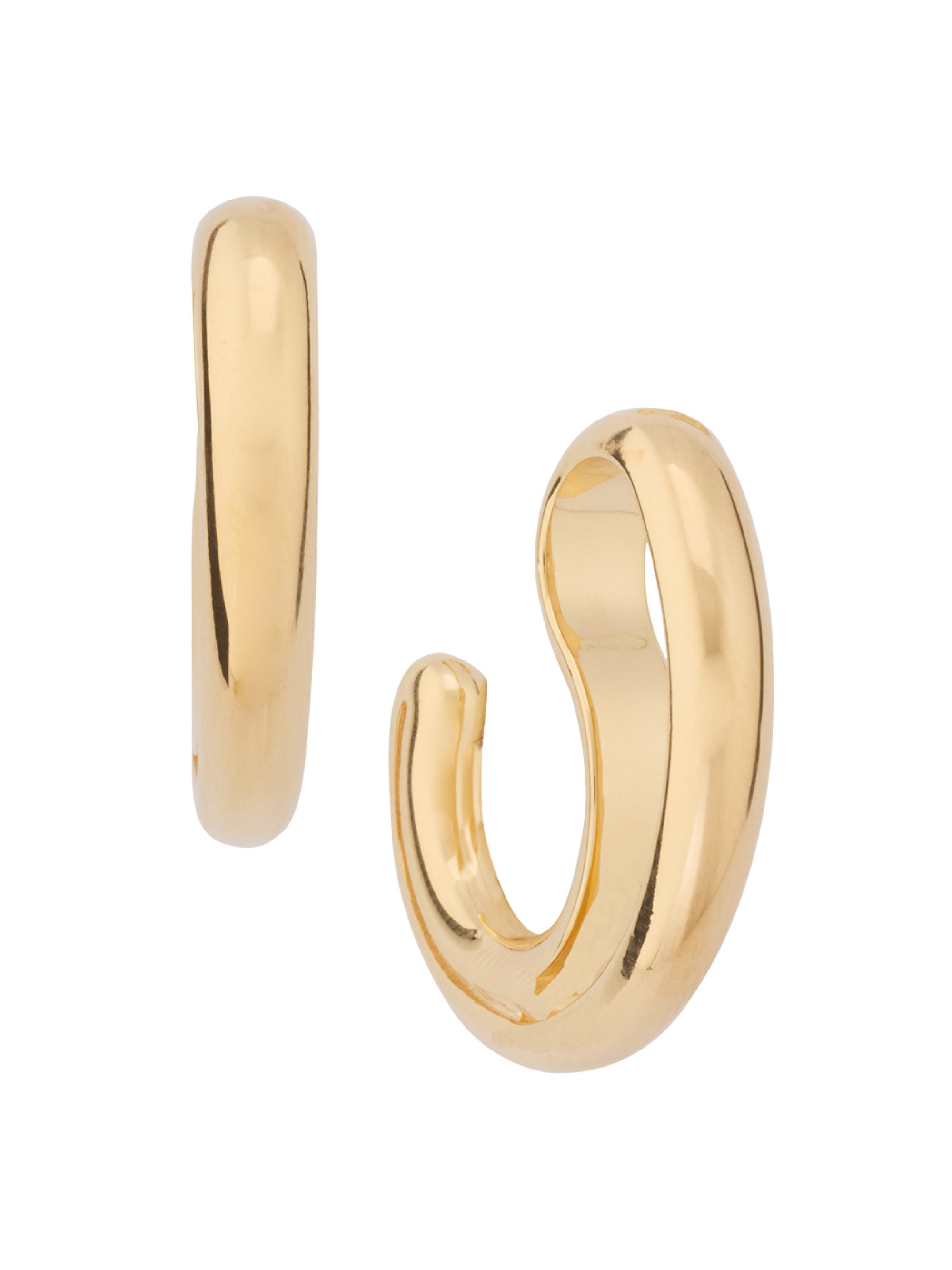 Bottega Veneta Women's Frills 18K-Gold-Plated Hoops - Gold