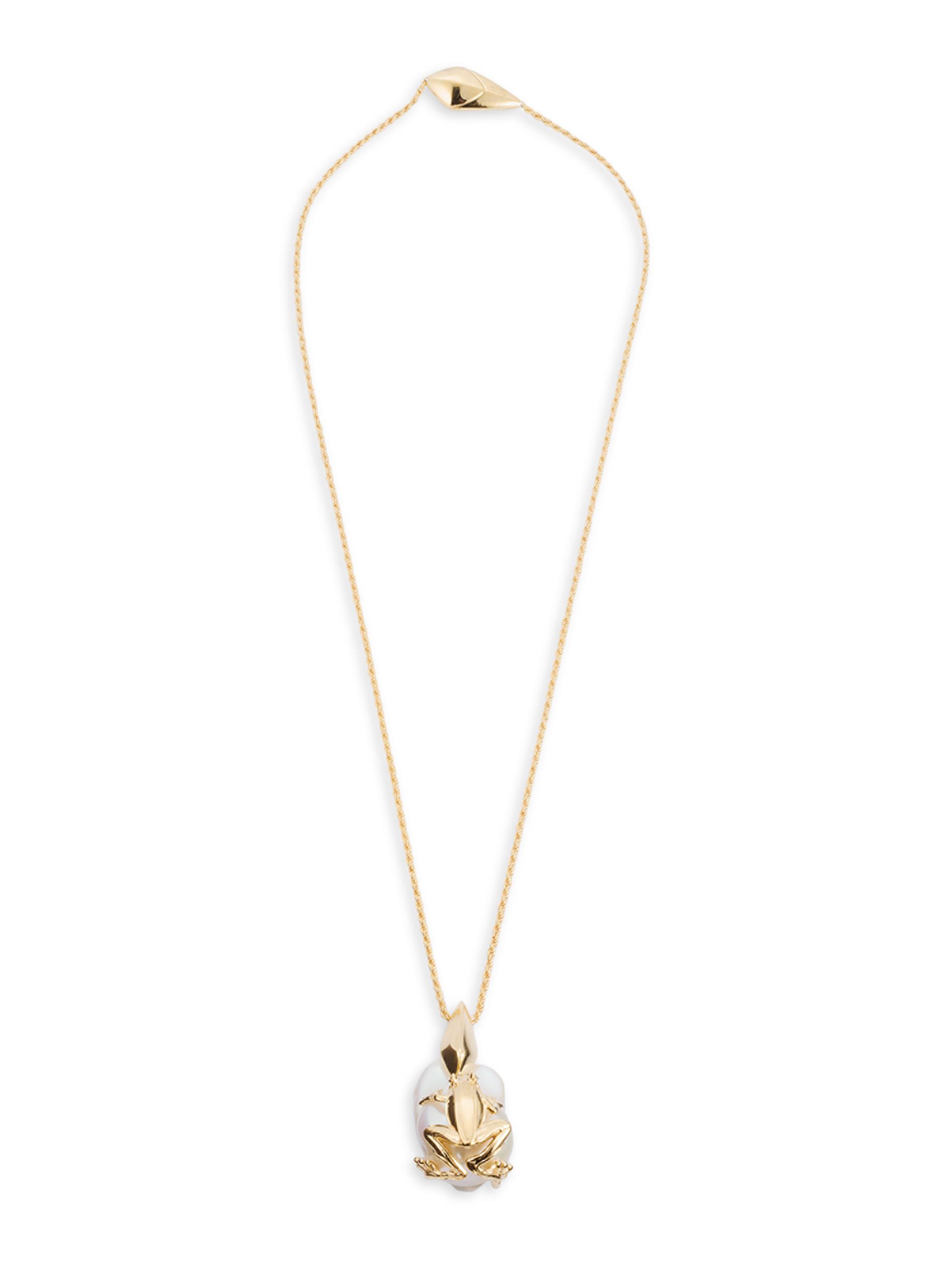 Bottega Veneta Women's Rana 18K-Gold-Plated & Cultured Freshwater Pearl Pendant Necklace - Gold