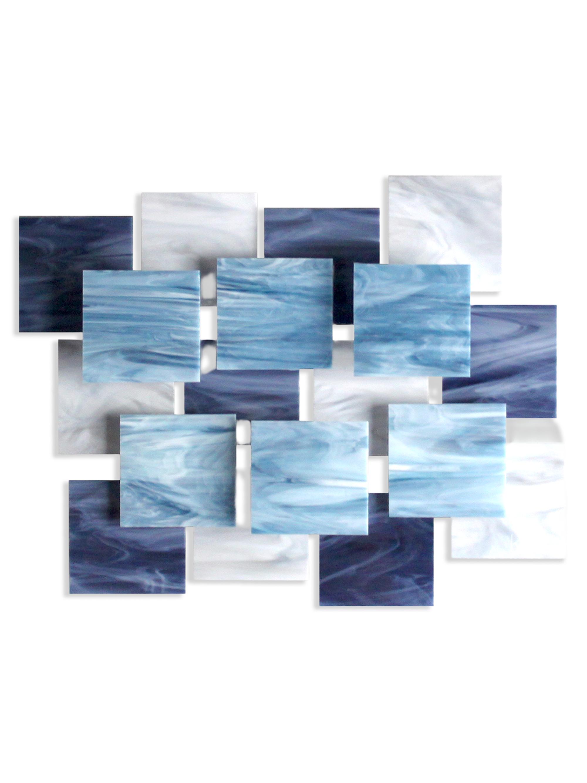 Karo Studios Arctic Sunset Glass Wall Sculpture - Blue | Thumbnail 2