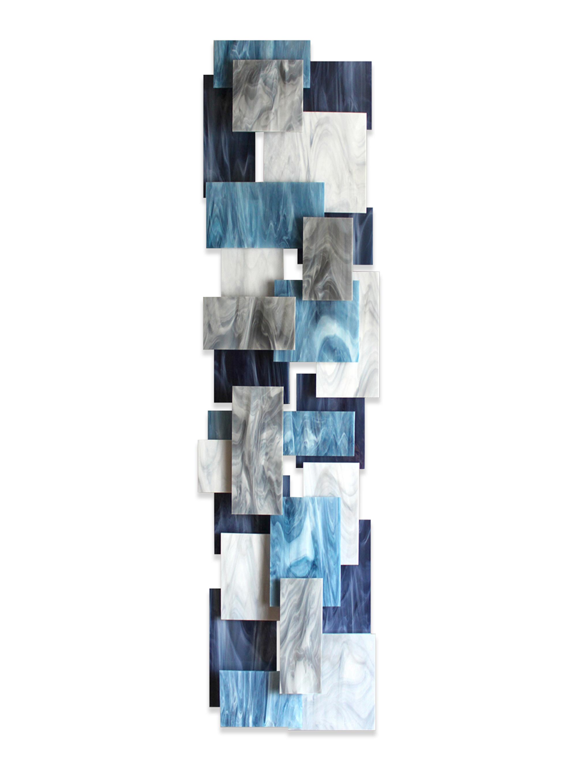 Karo Studios Arctic Glass & Metal Wall Sculpture - Blue | Thumbnail 5