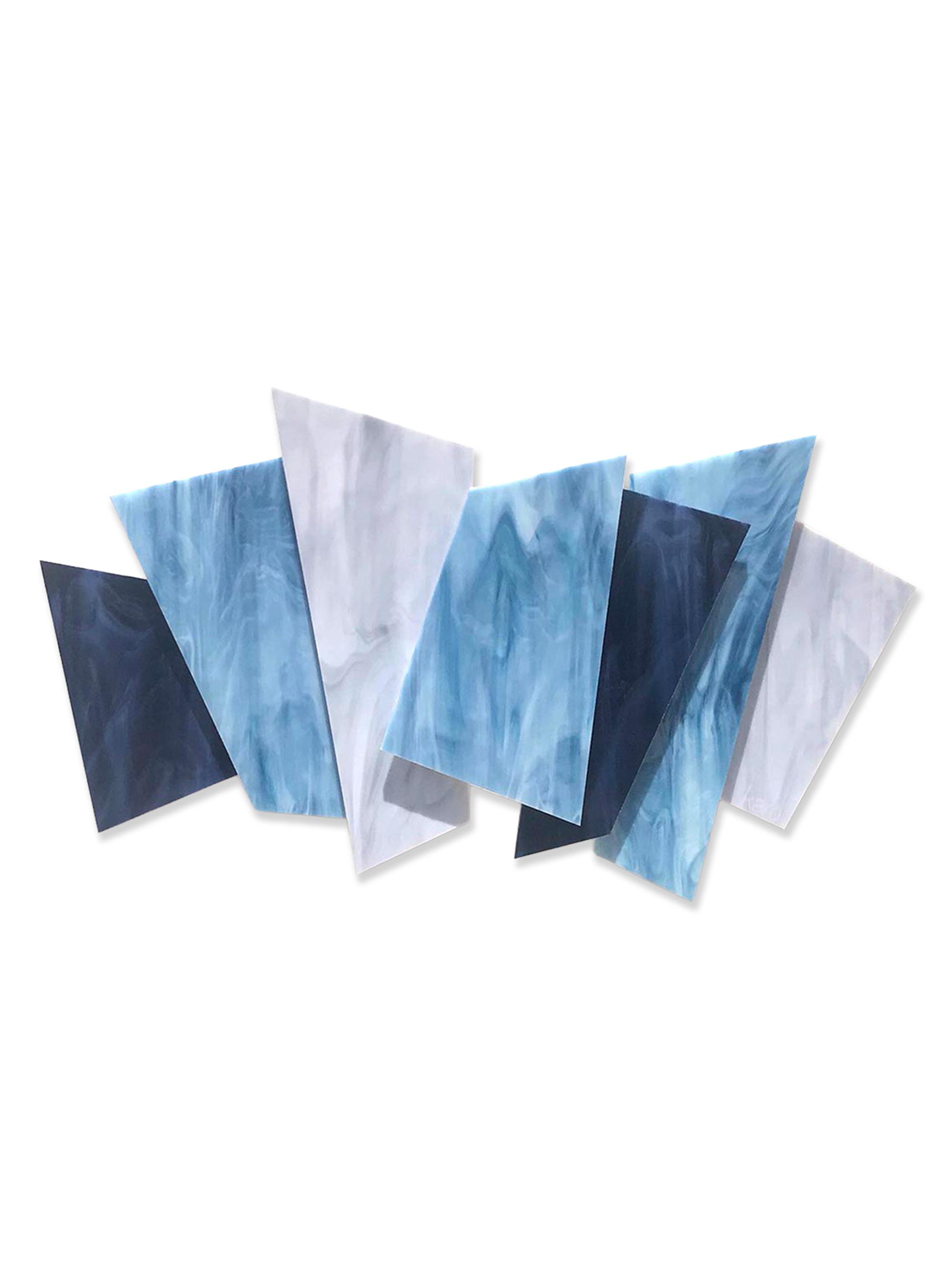 Karo Studios Ascend Glass & Metal Wall Sculpture - Blue | Thumbnail 4