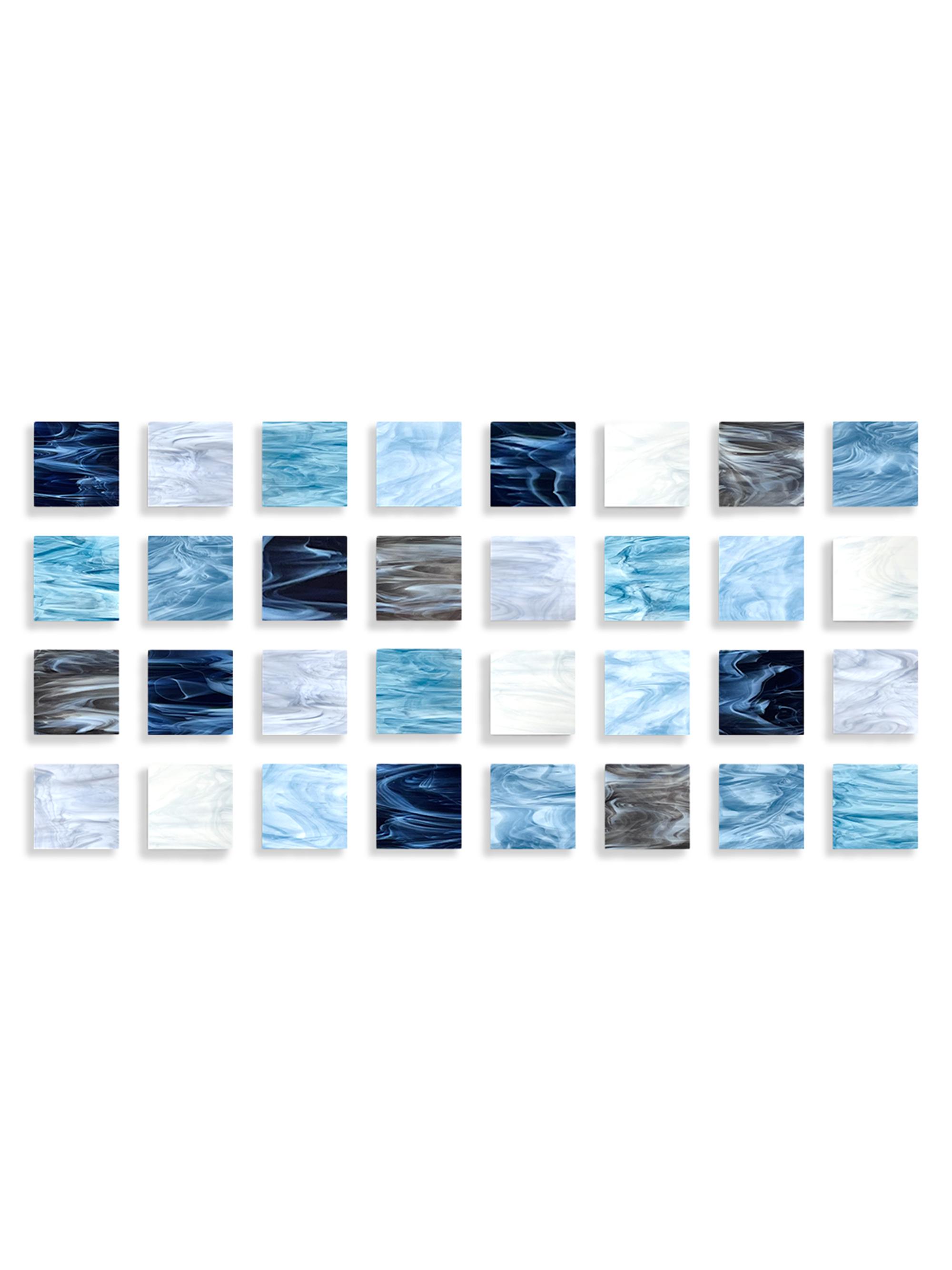 Karo Studios Cool & Crisp Glass Wall Sculpture - Blue | Thumbnail 3