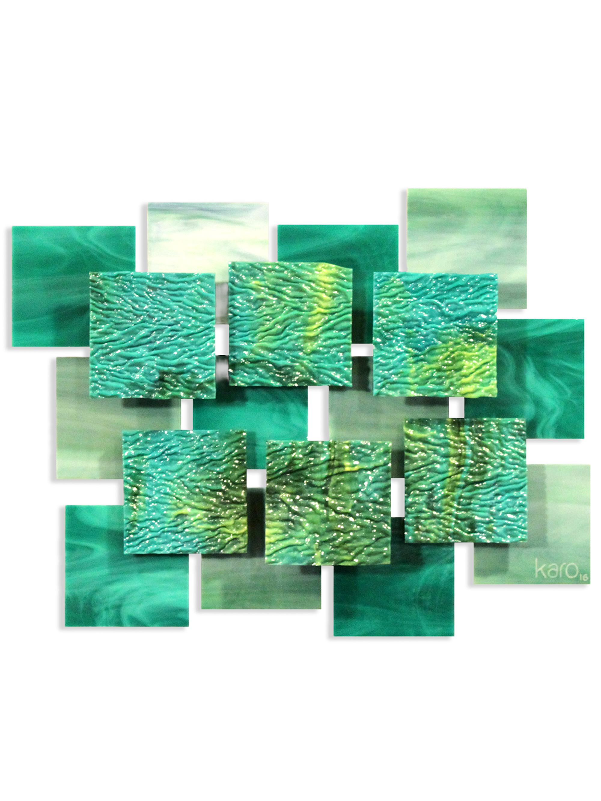 Karo Studios Coral Sunset Glass Wall Sculpture - Coral | Thumbnail 2