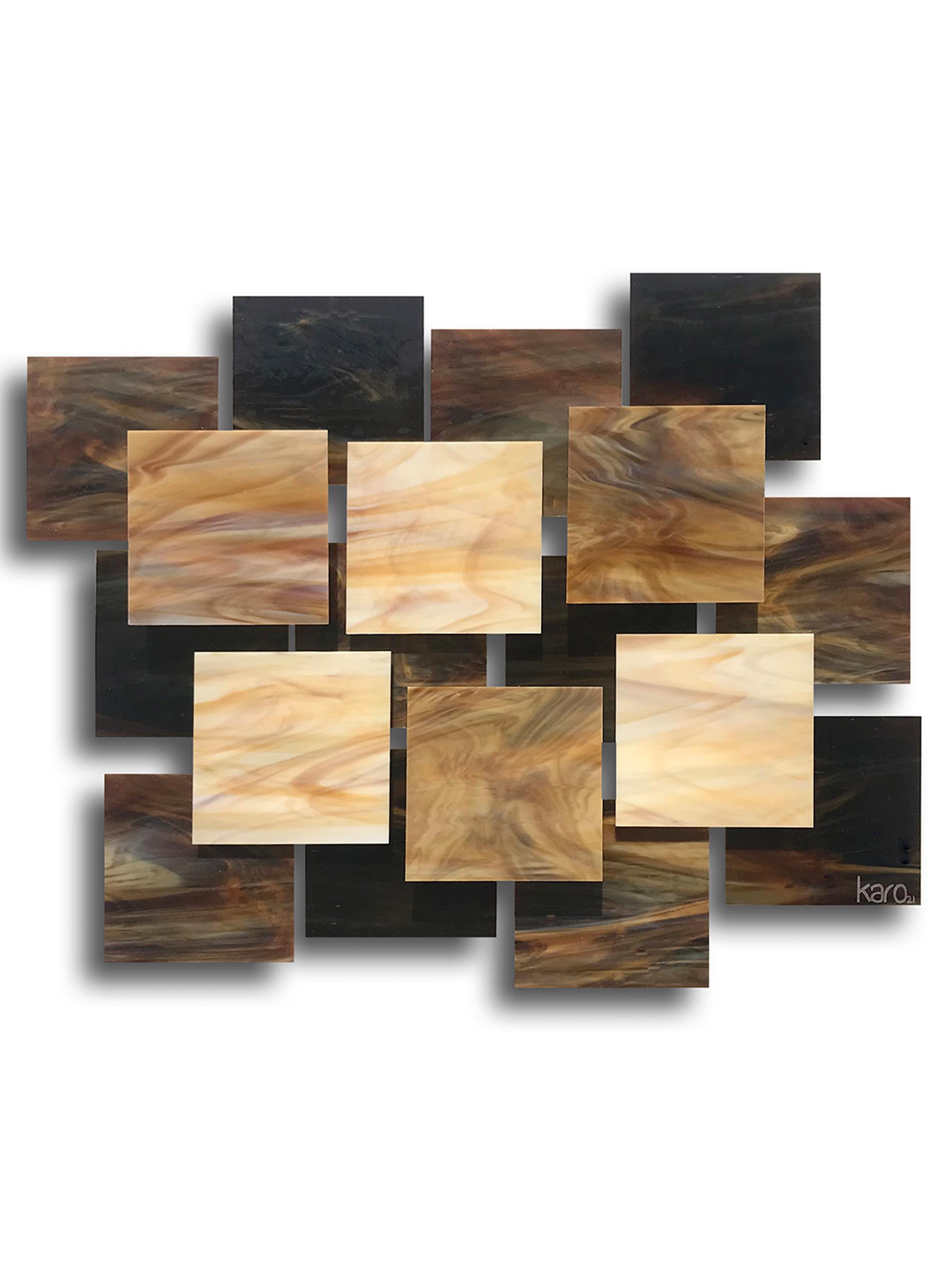 Karo Studios Cosmos Glass & Metal Wall Sculpture - Brown | Thumbnail 3